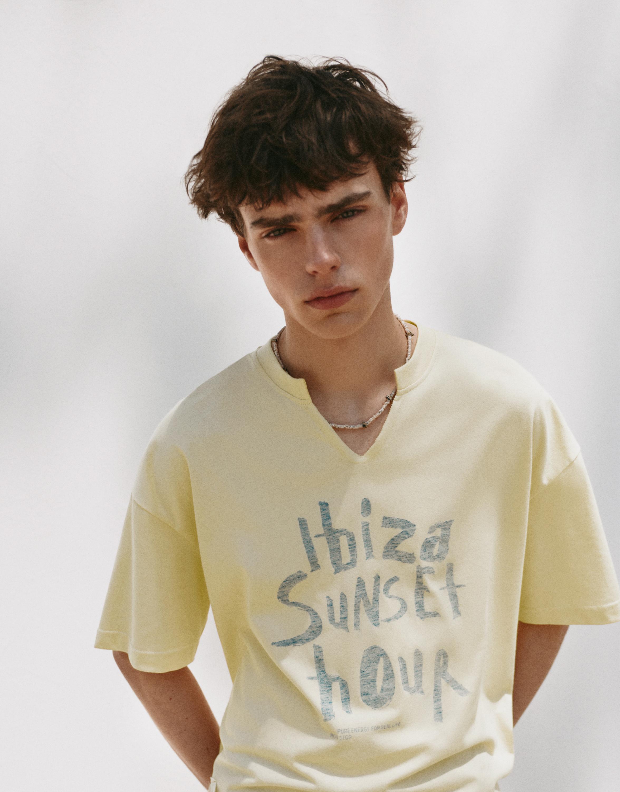 Ibiza Sunset Hour T-shirt — Yellow