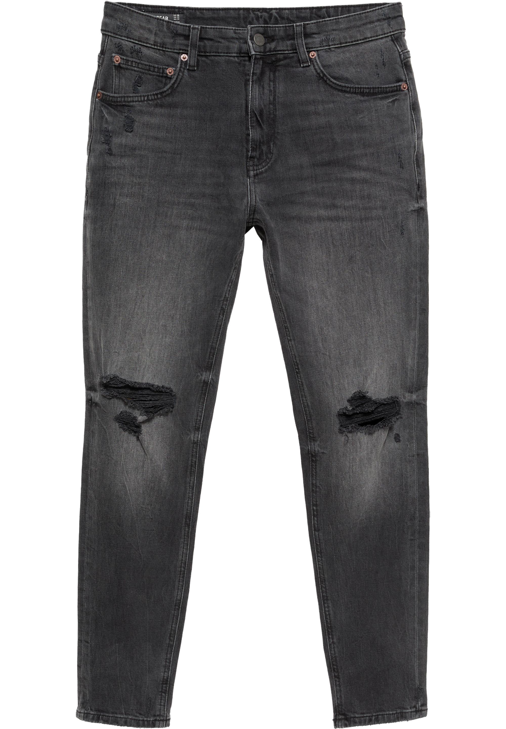 Ripped skinny jeans — Faded black