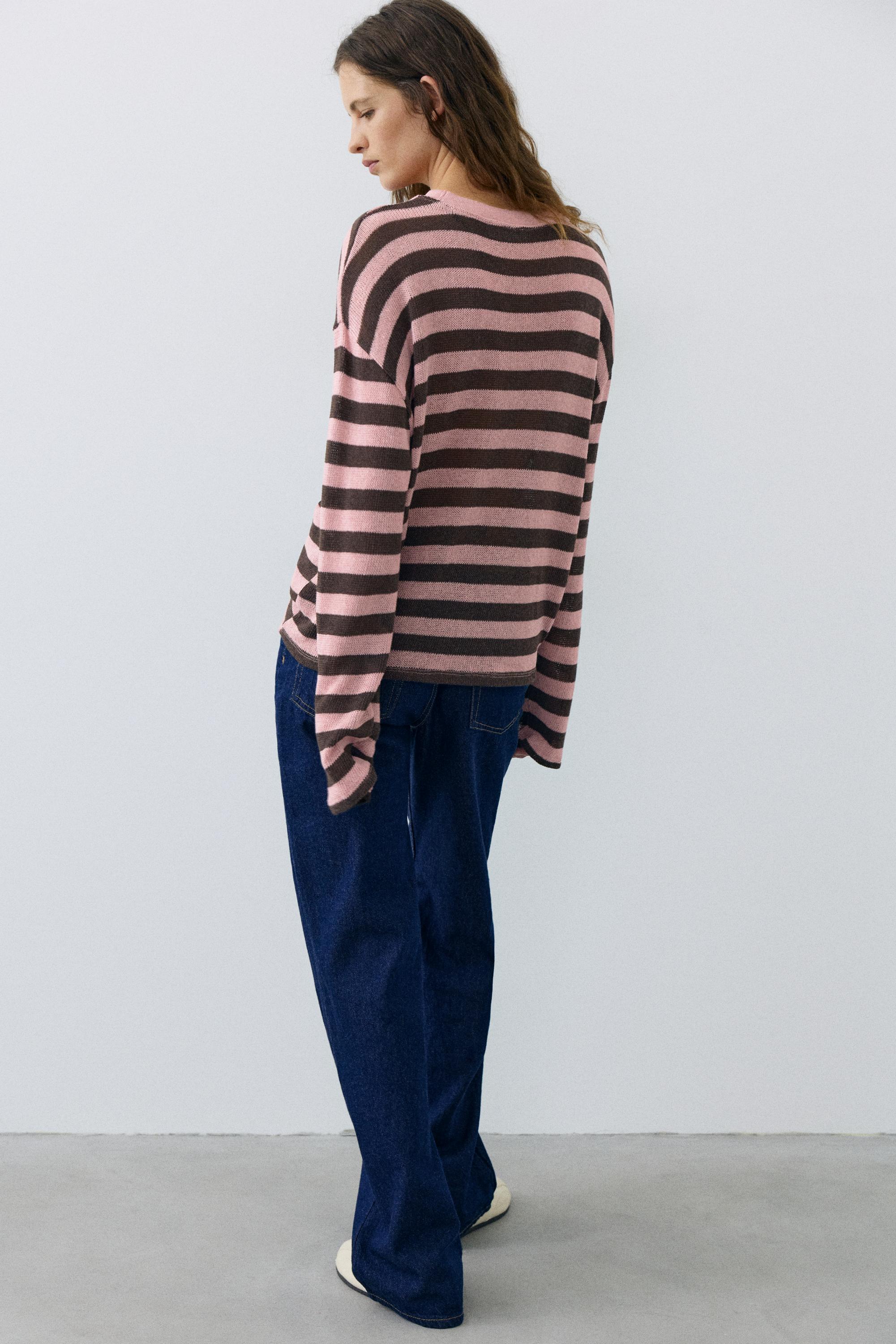 Striped knit T-shirt — Striped