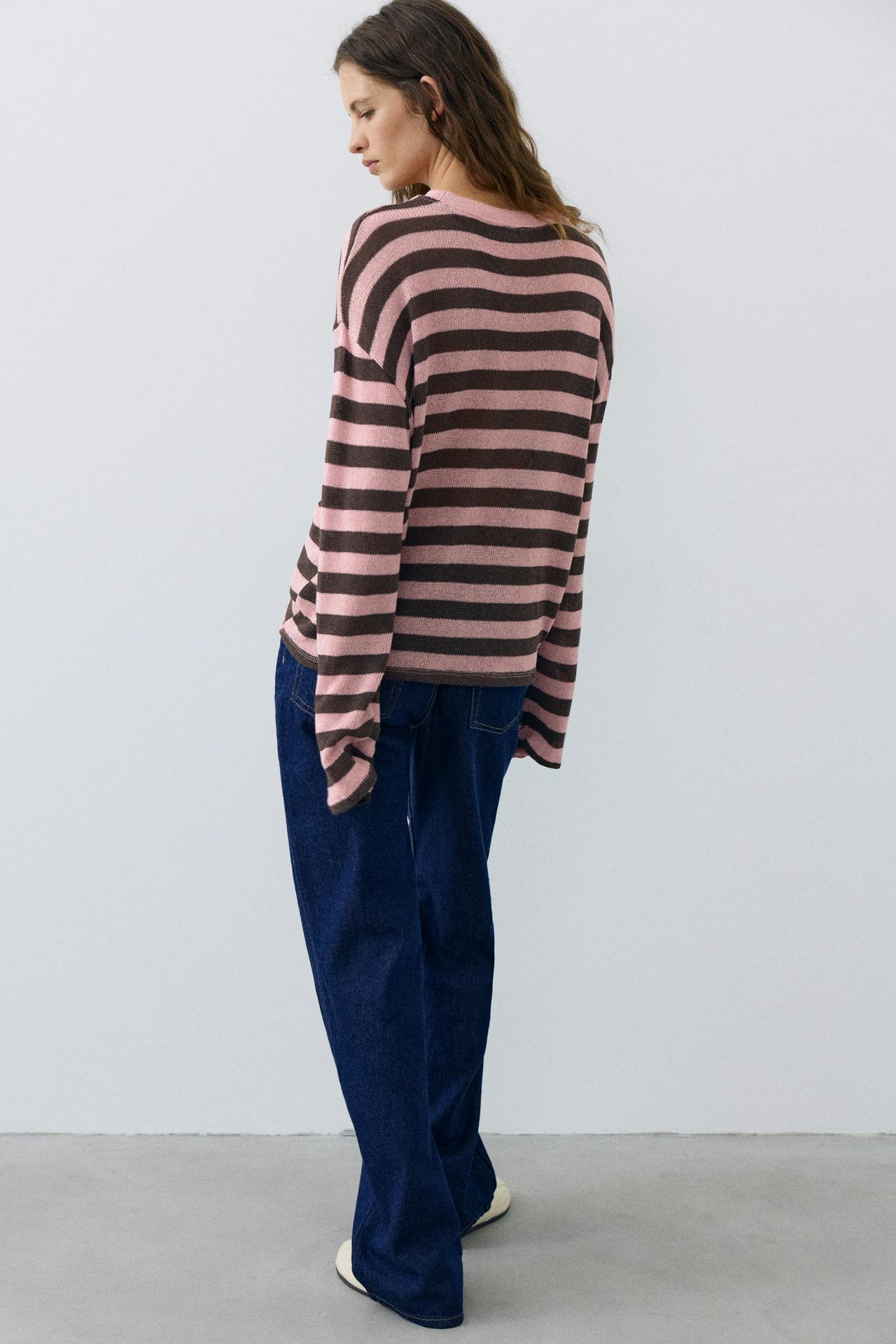 Striped knit T-shirt — Striped