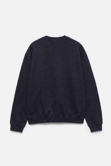 Relaxed fit round neck sweatshirt — Navy 6