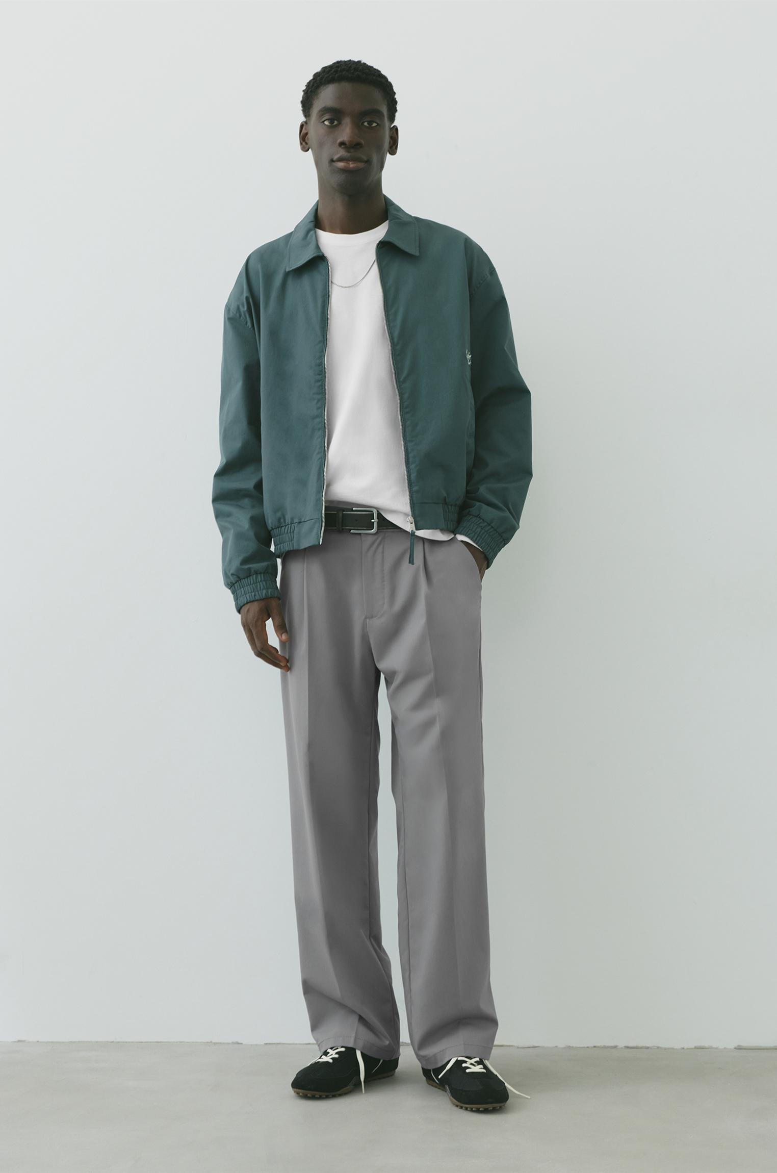 Wide-leg tailored trousers — Grey