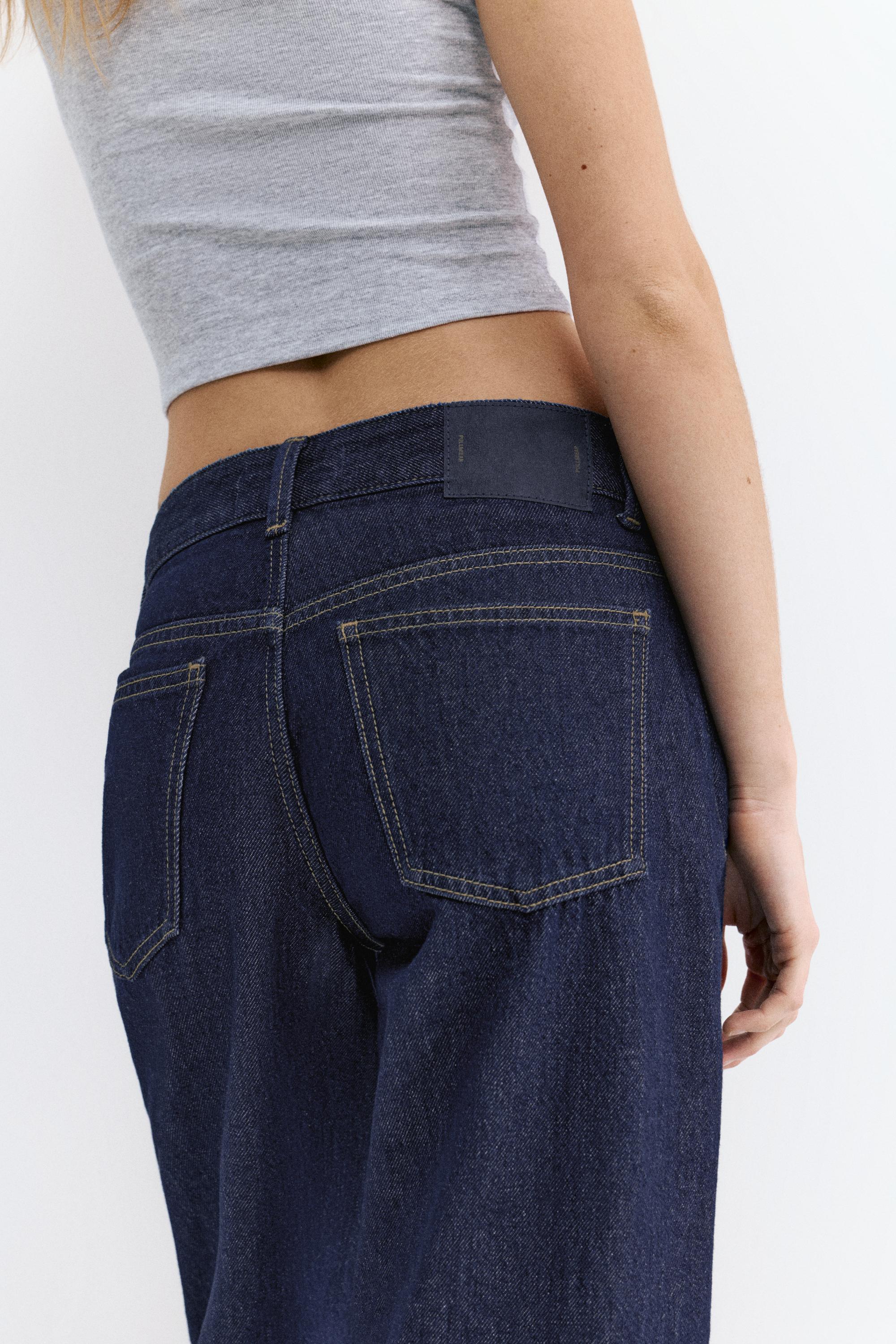 Low-rise culottes jeans — Navy