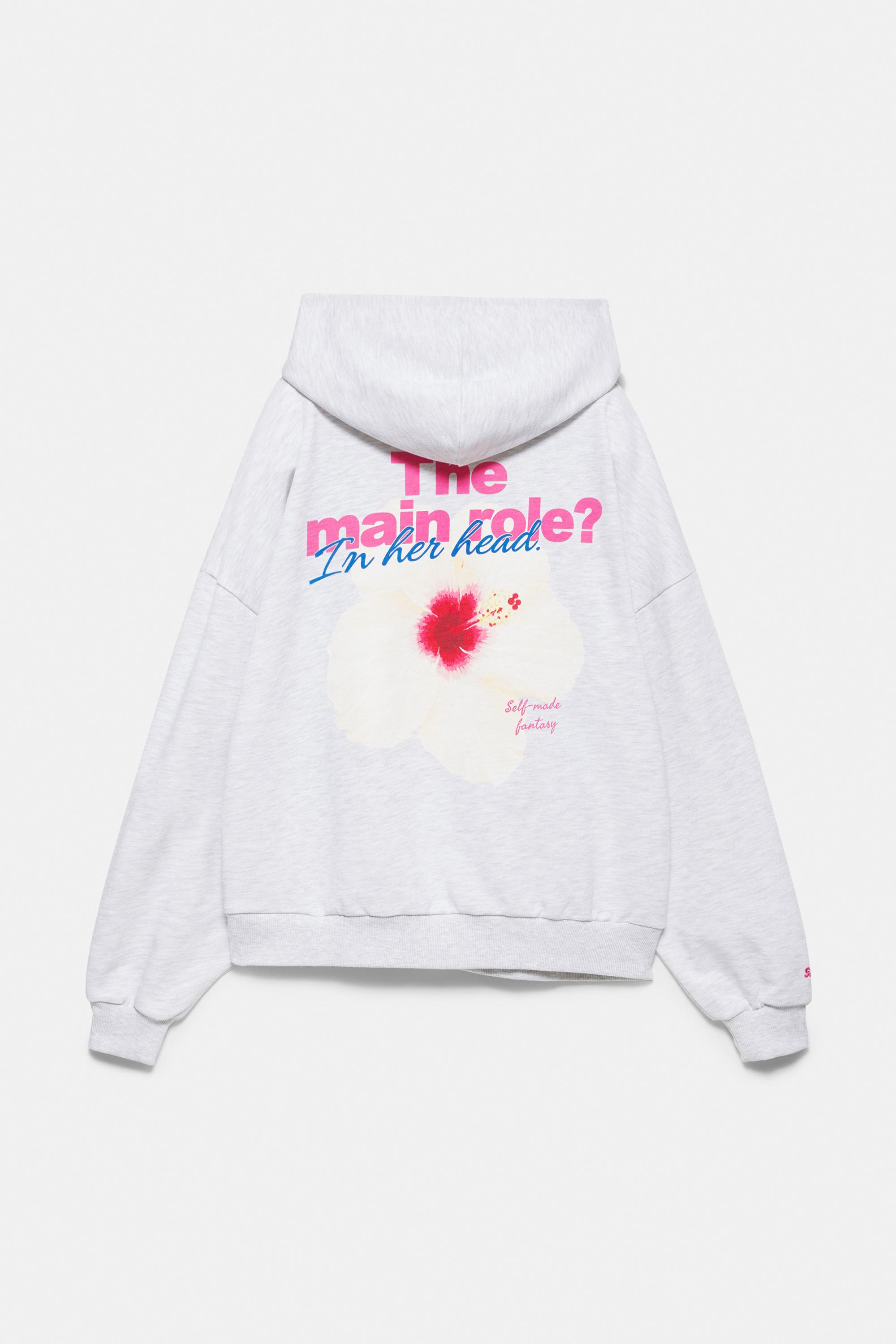 Flower graphic hoodie