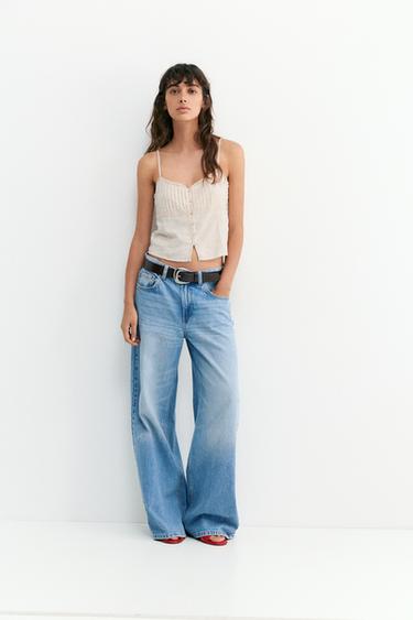 Linen blend camisole top — Sand 5