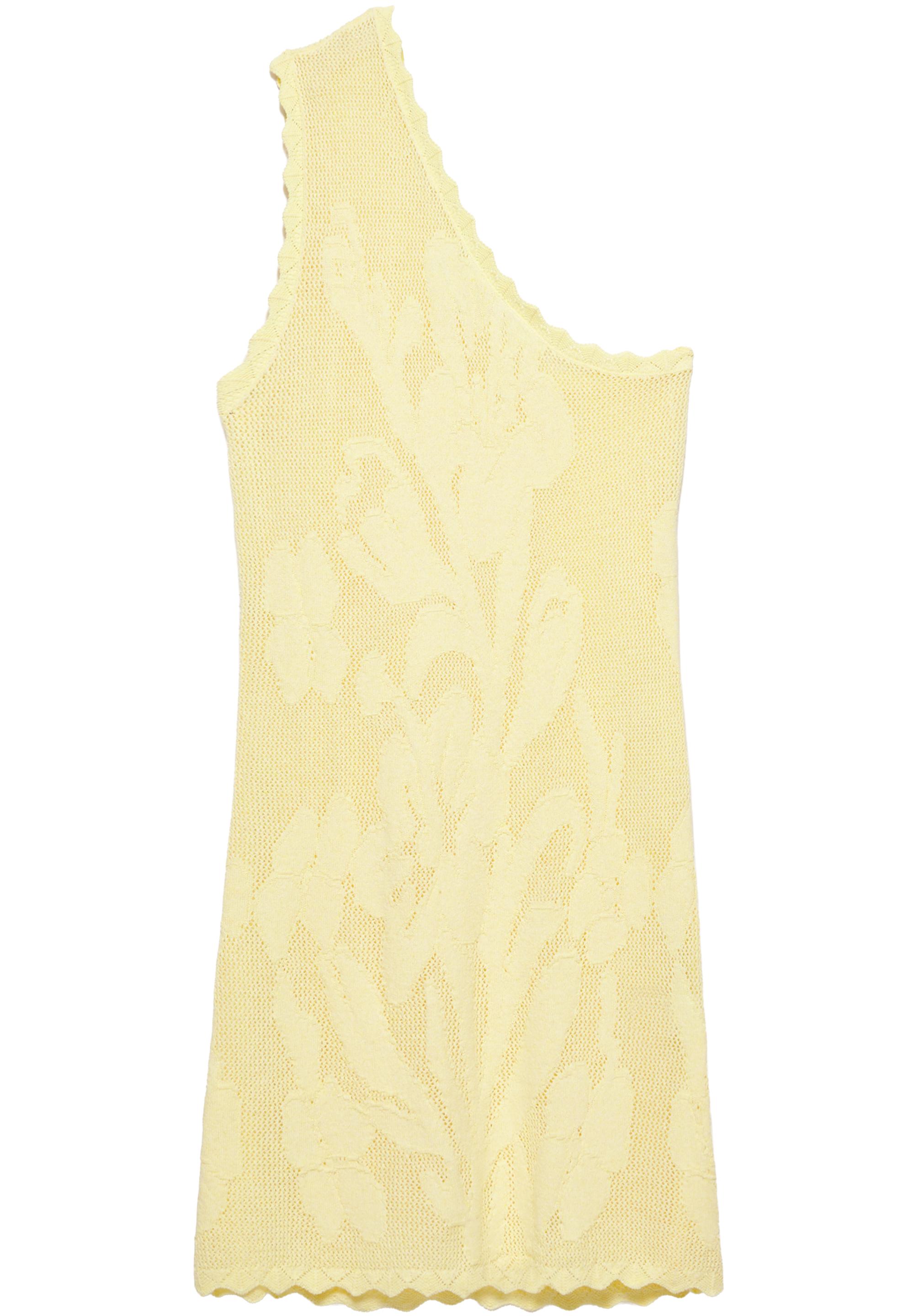 Asymmetric knit short dress