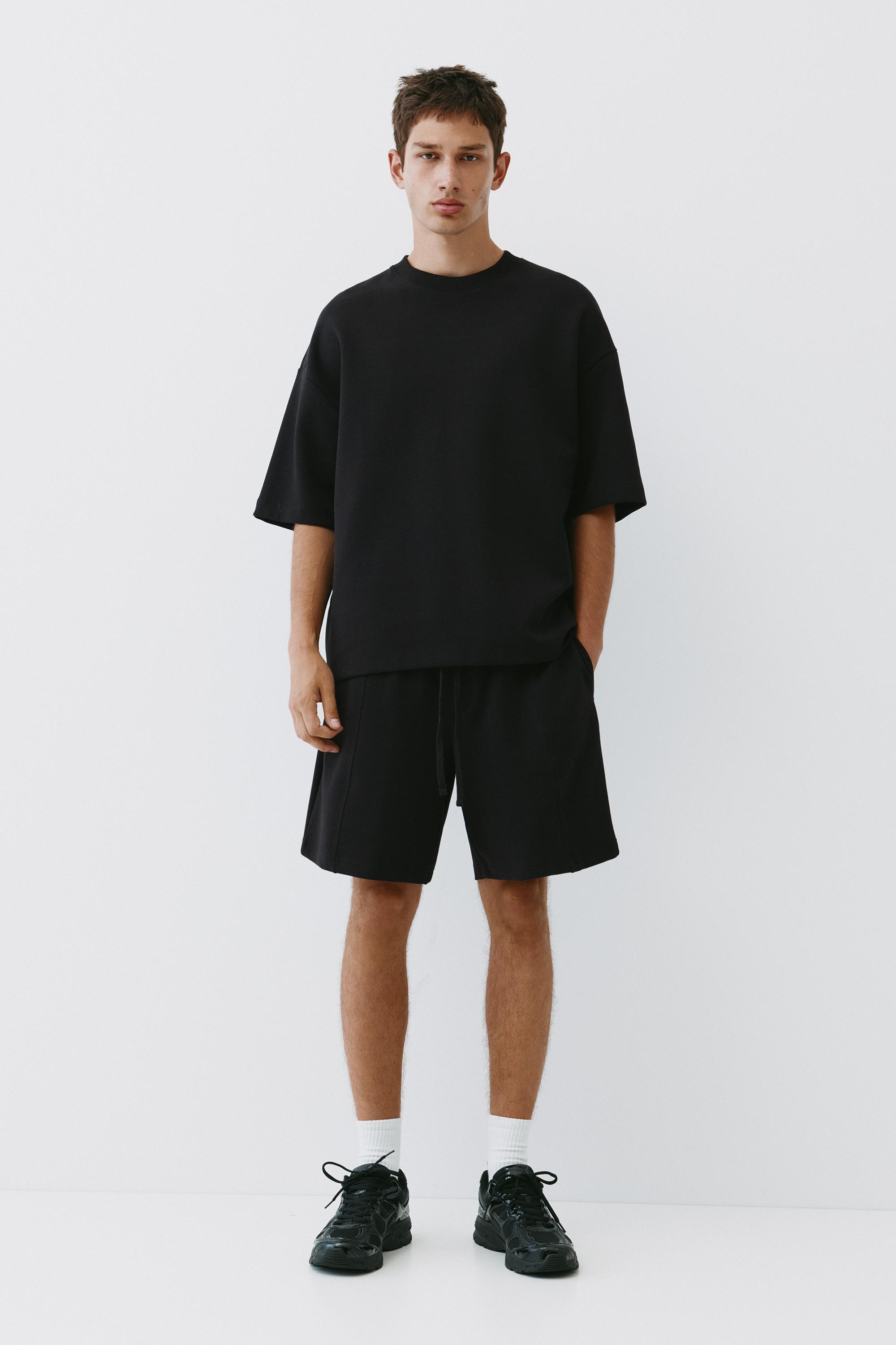 Interlock jogger Bermuda shorts — Black