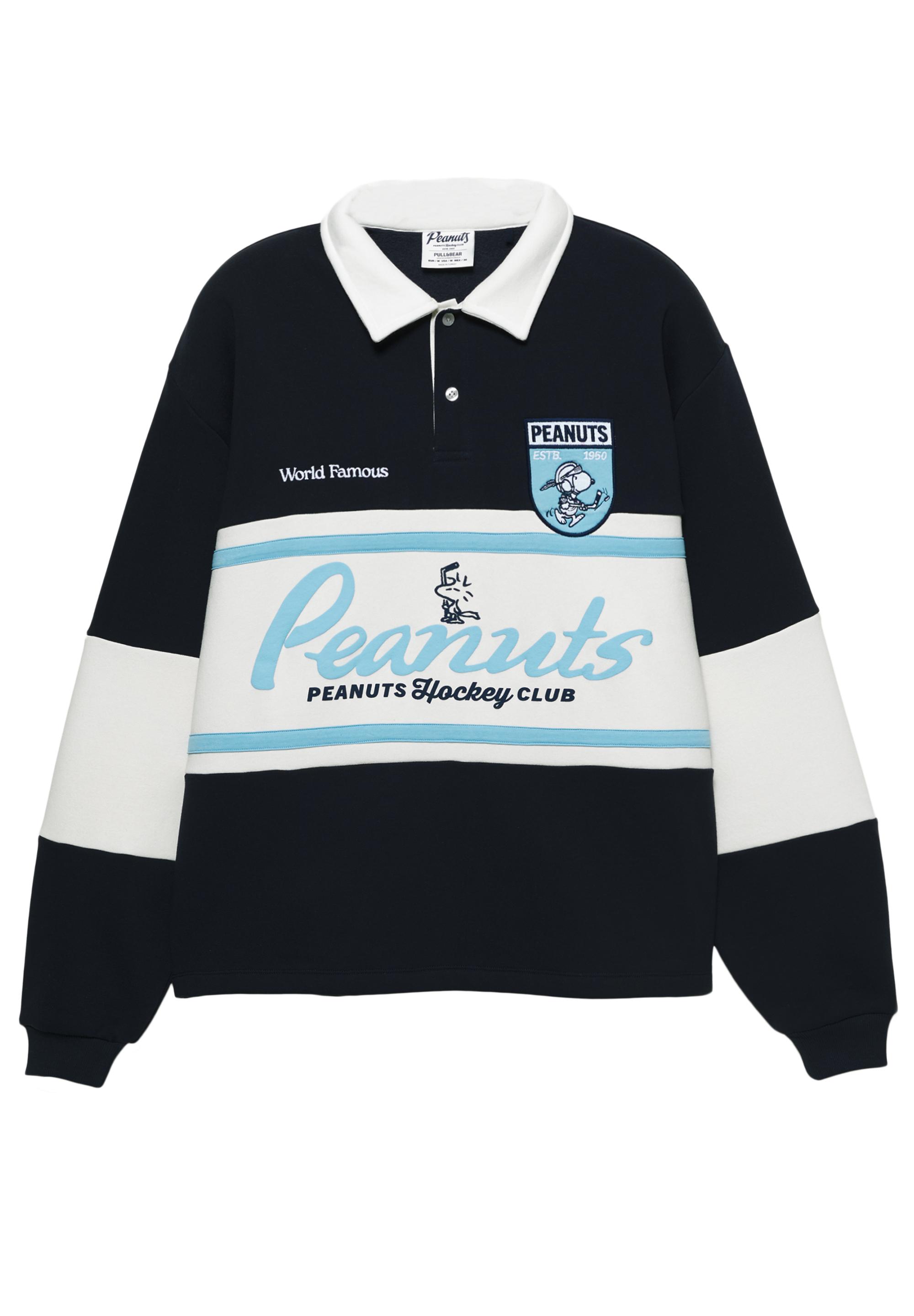 Peanuts panelli polo t-shirt - Görsel 3