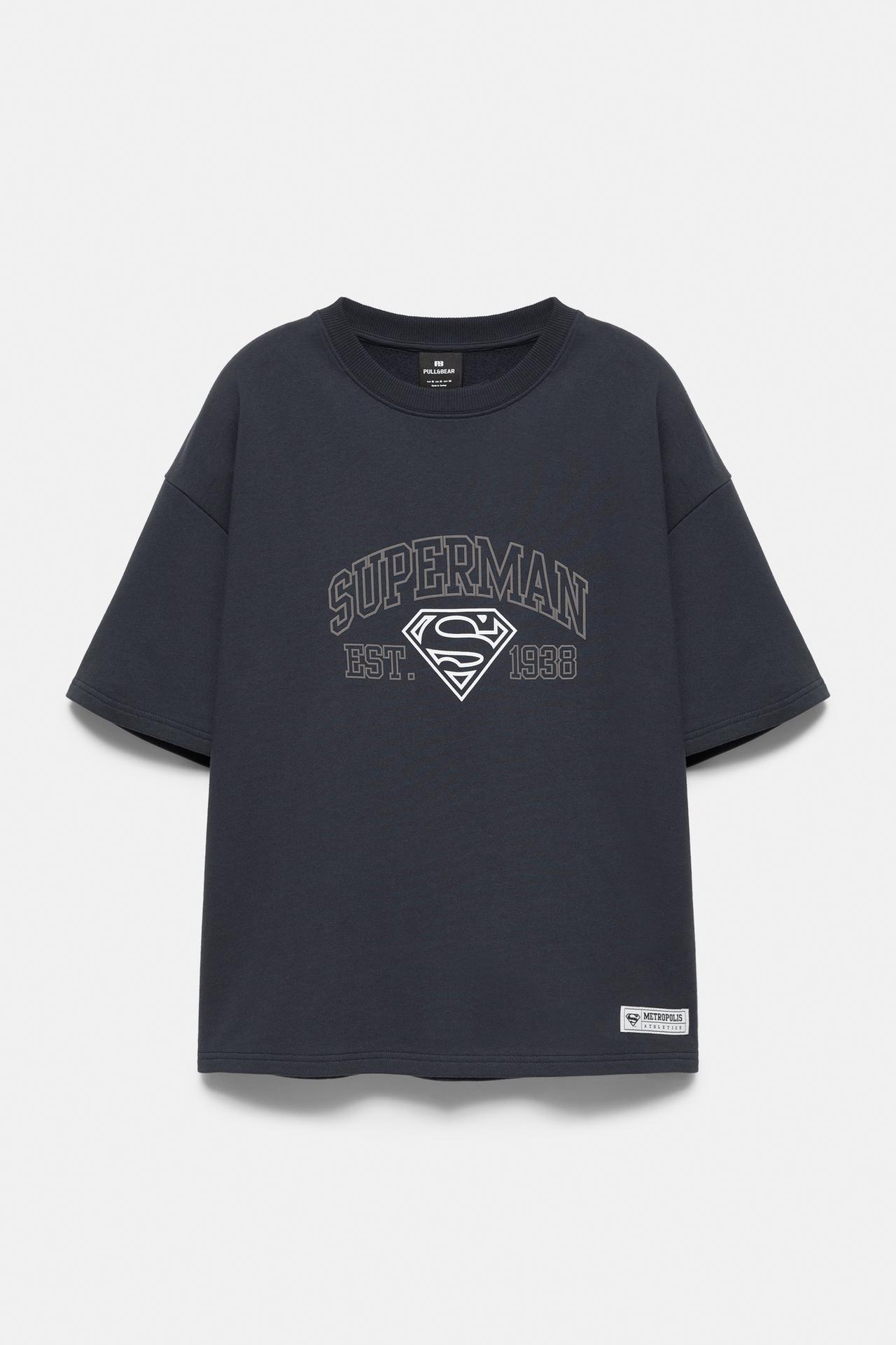 Superman short sleeve sweatshirt — Dark navy