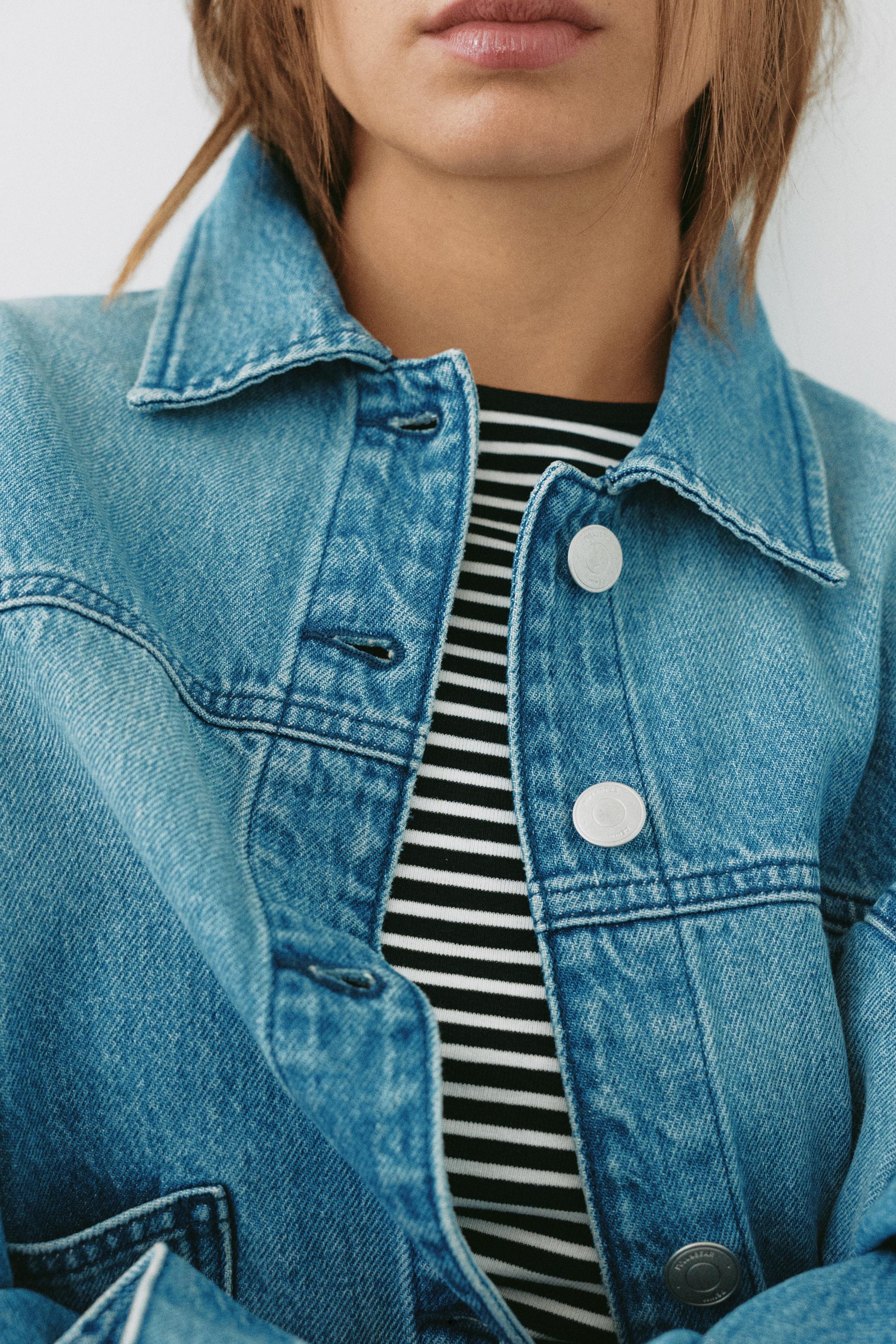 Boxy denim overshirt — Pale blue