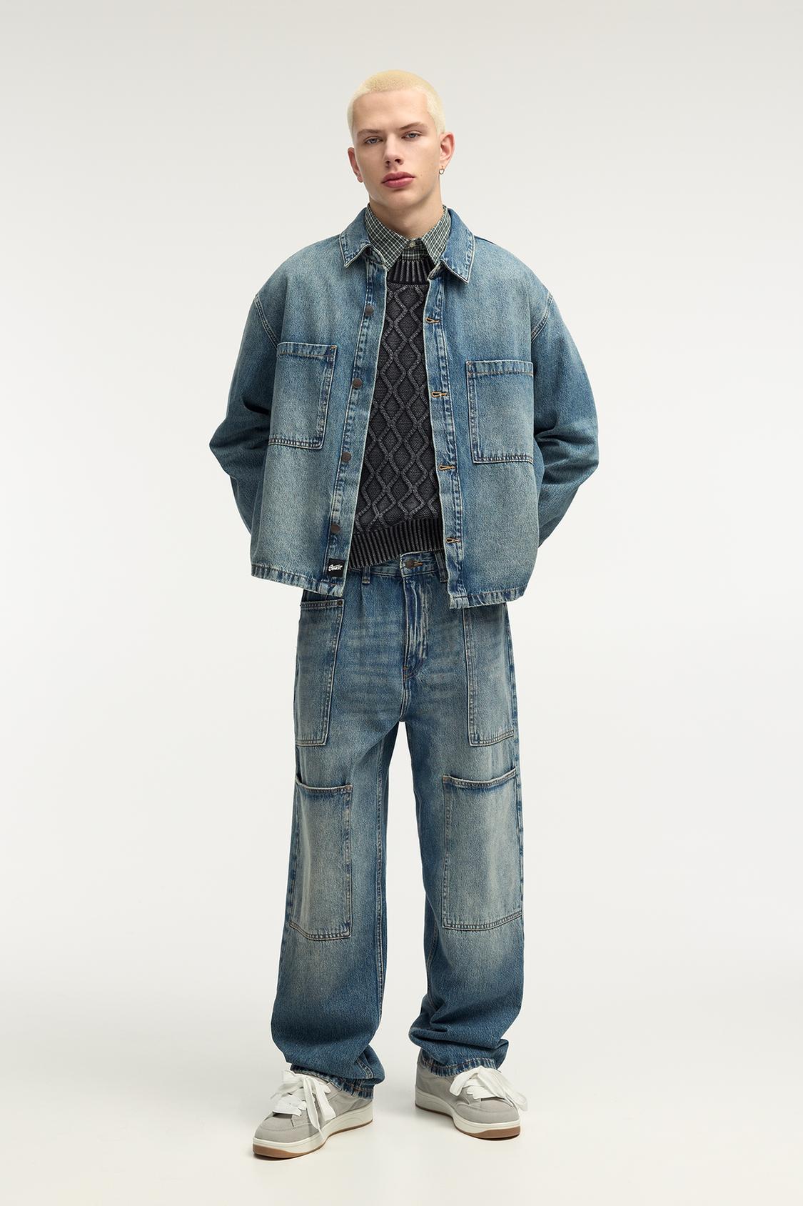 Wide Leg Pantalon Cuero Pull And Bear Pantalones Rojos Pull And