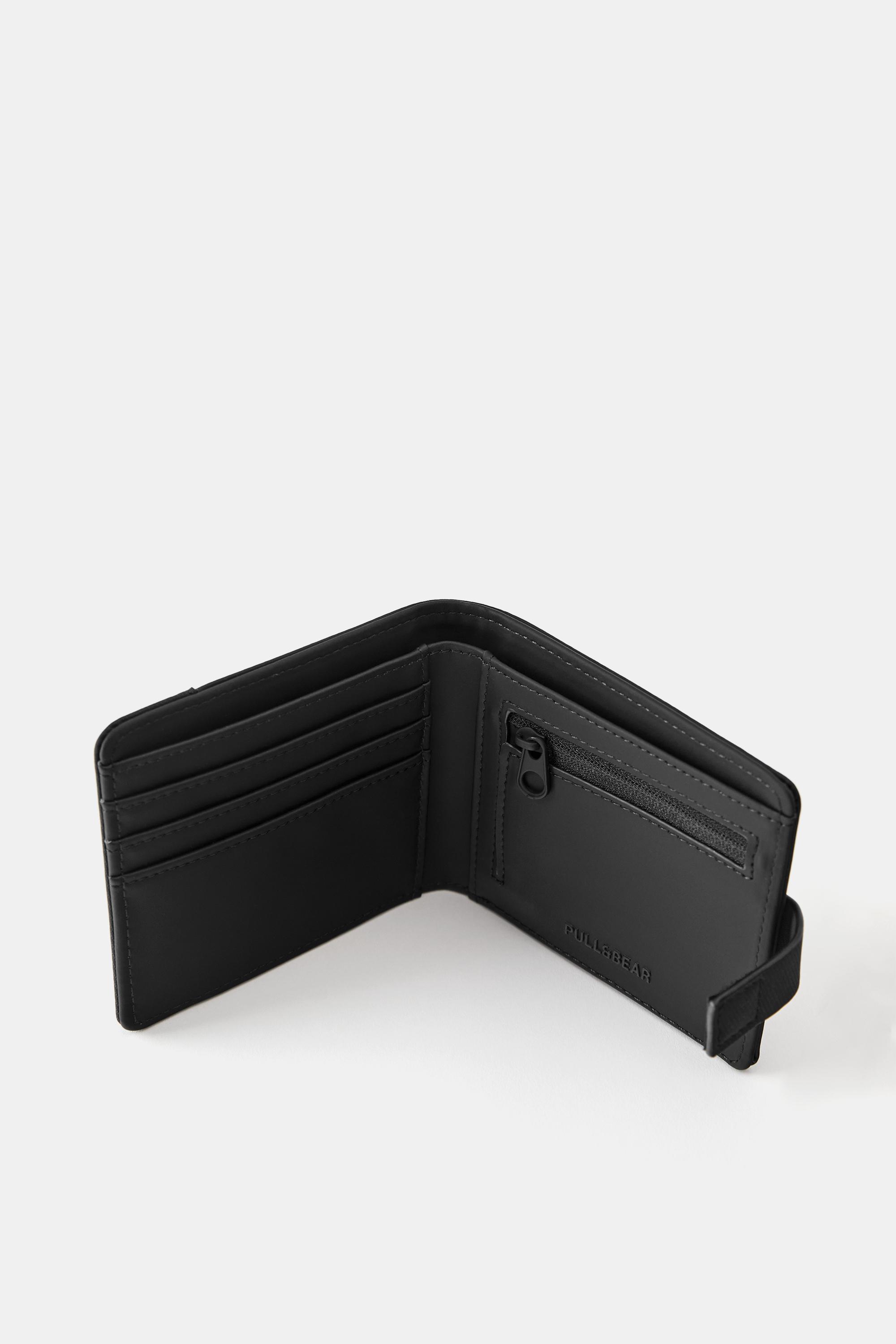 Rubberised wallet — Black