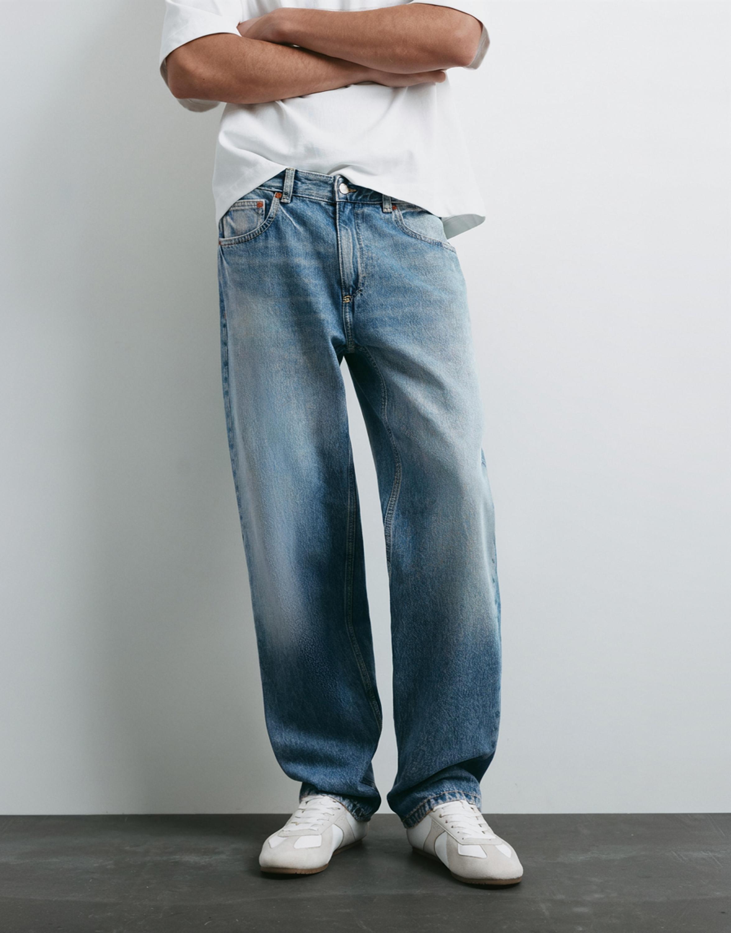 Straight-leg jeans — Medium blue