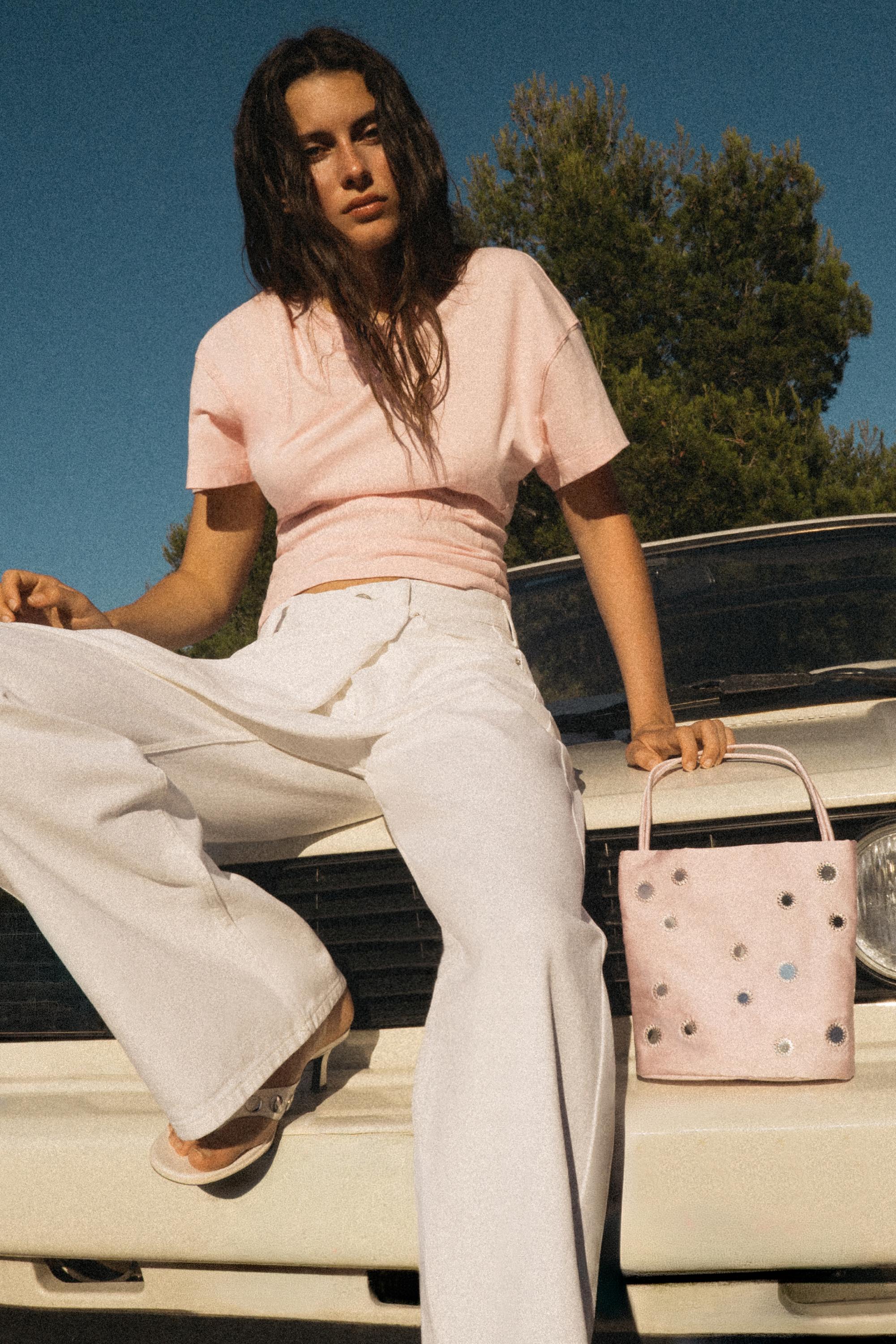 Mirror shoulder bag — Pink