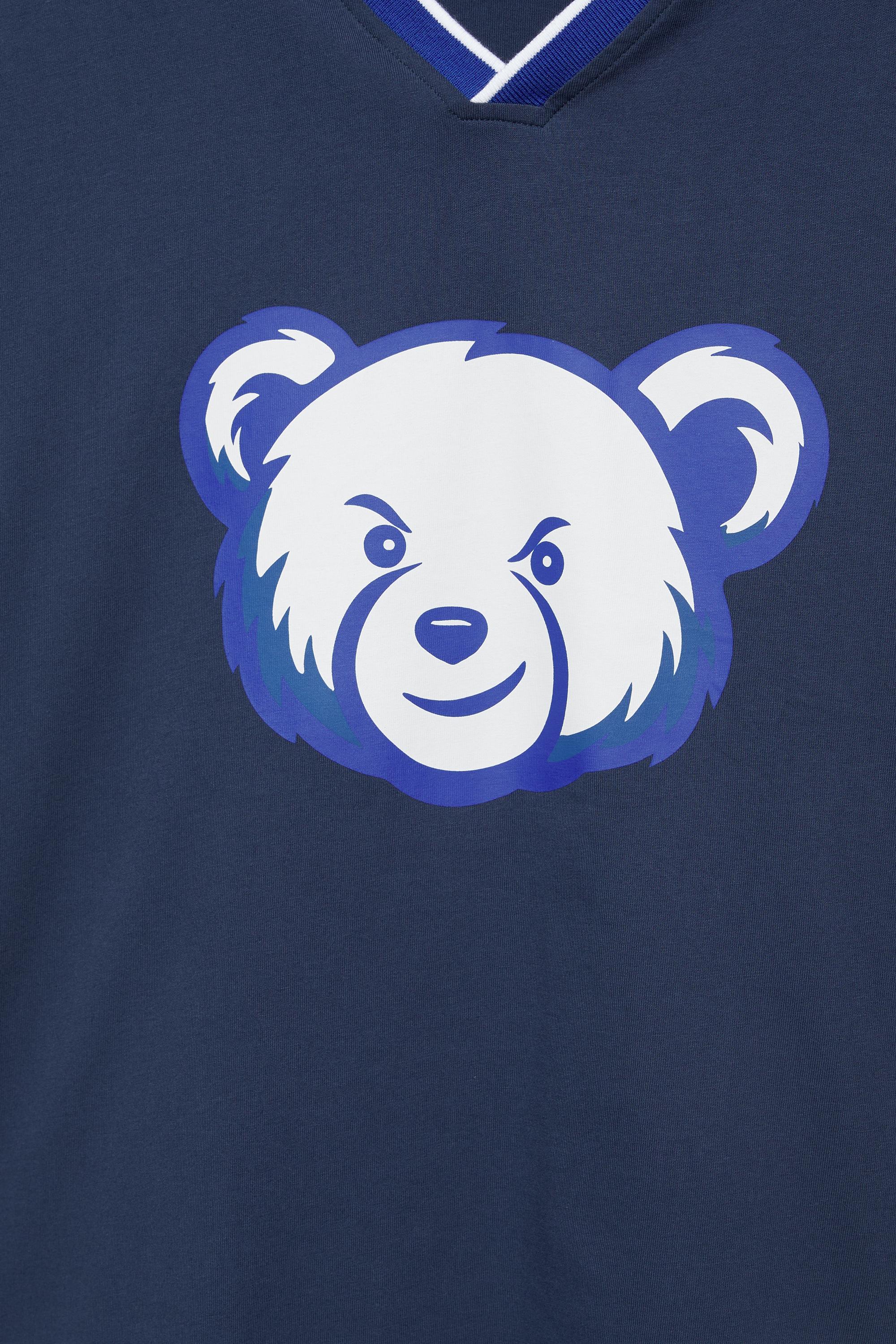 STWD bear hockey T-shirt — Blue