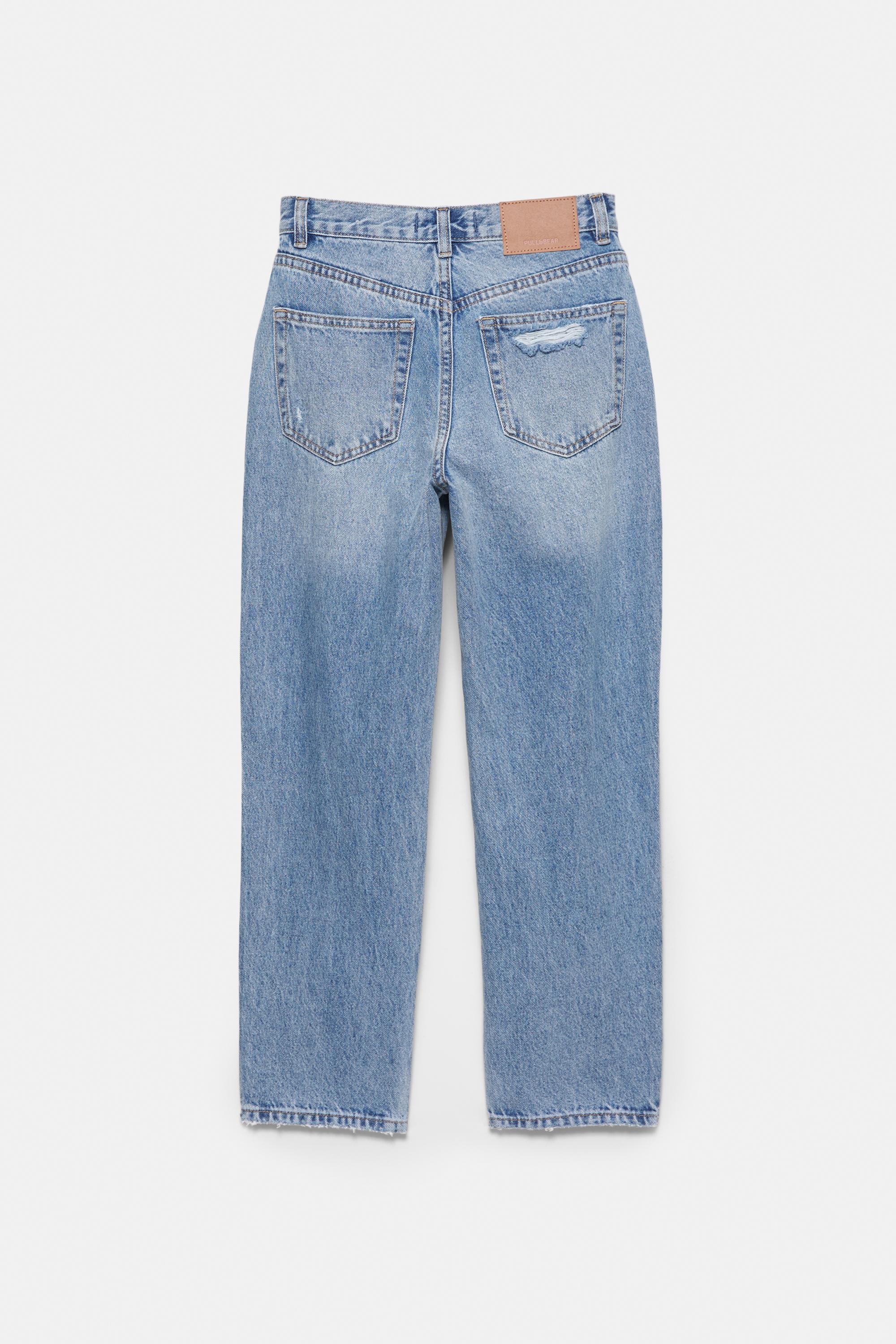 Ripped mom fit jeans — Indigo