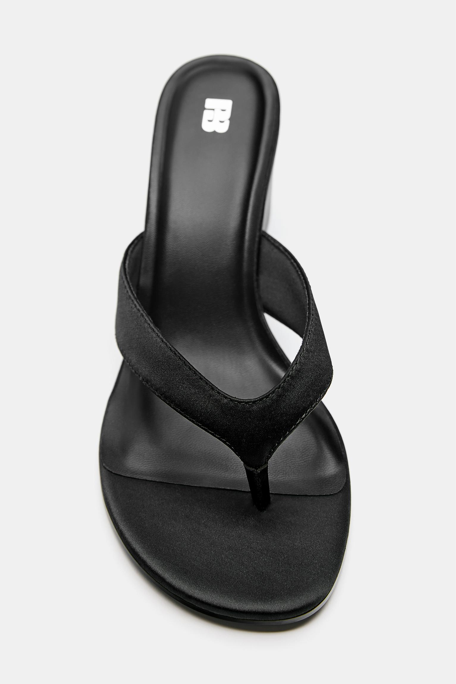 Wedge heel sandals — Black