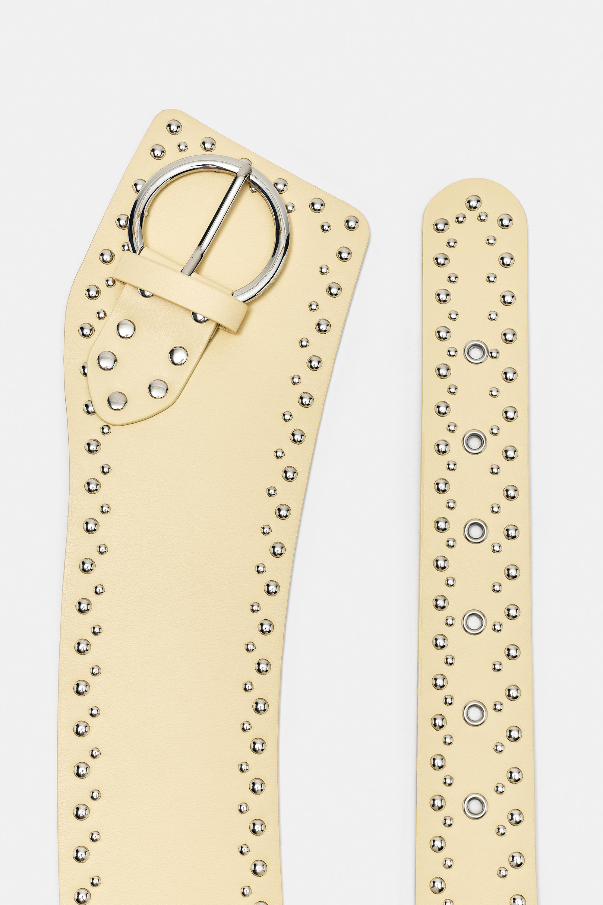 Wide studded belt — Butter