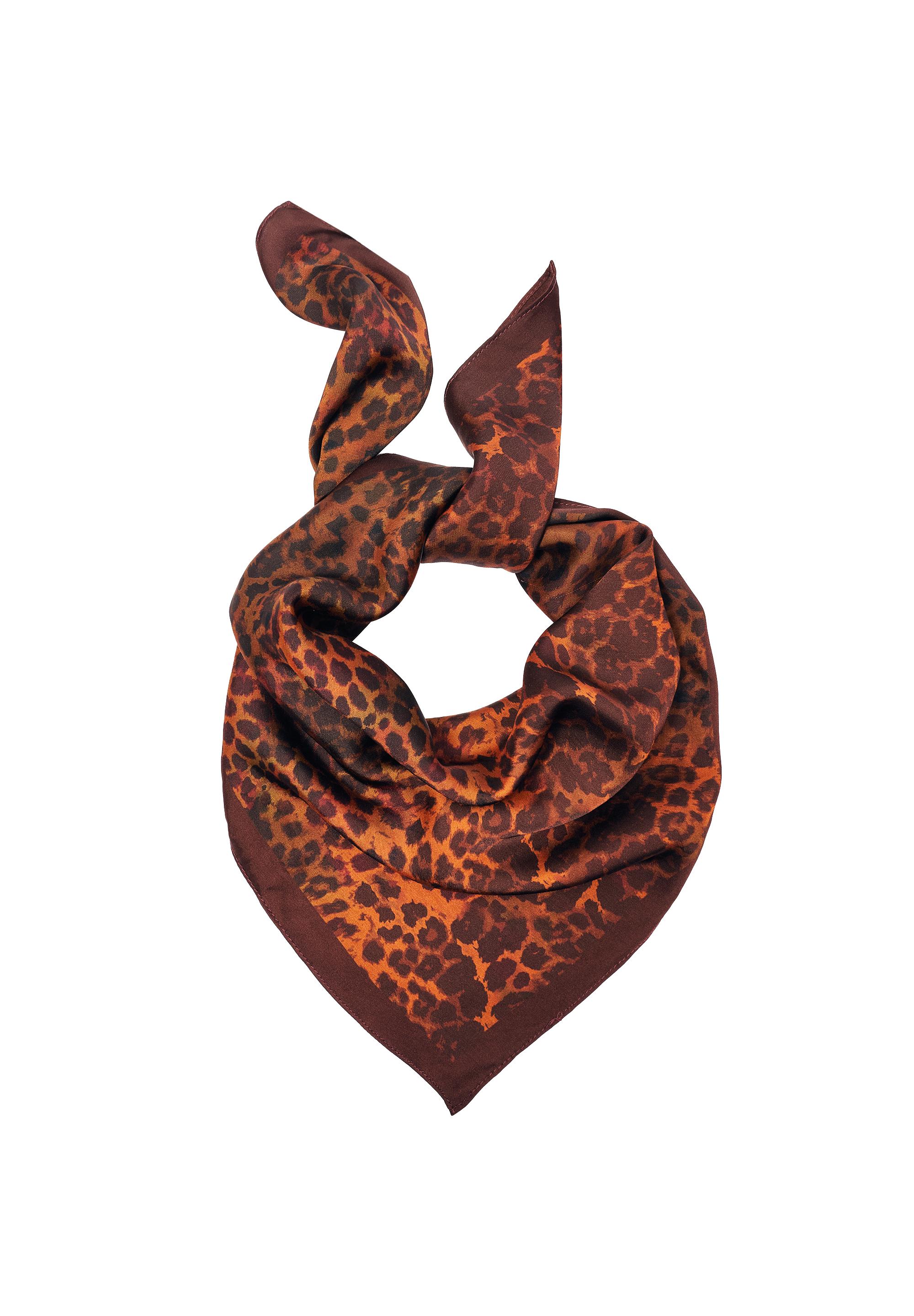 Leopard print bandana — Brown