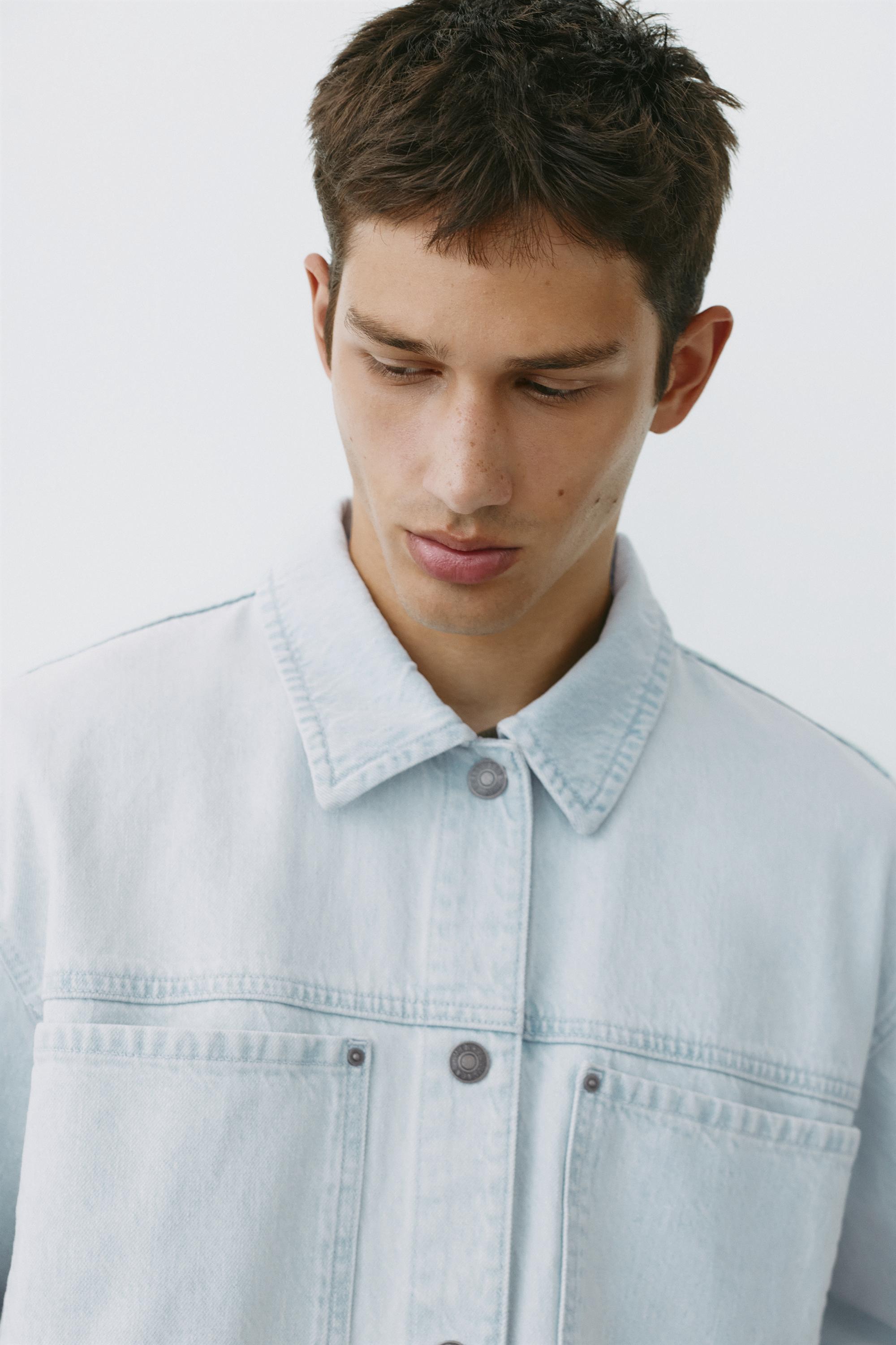 Denim overshirt — Sky blue