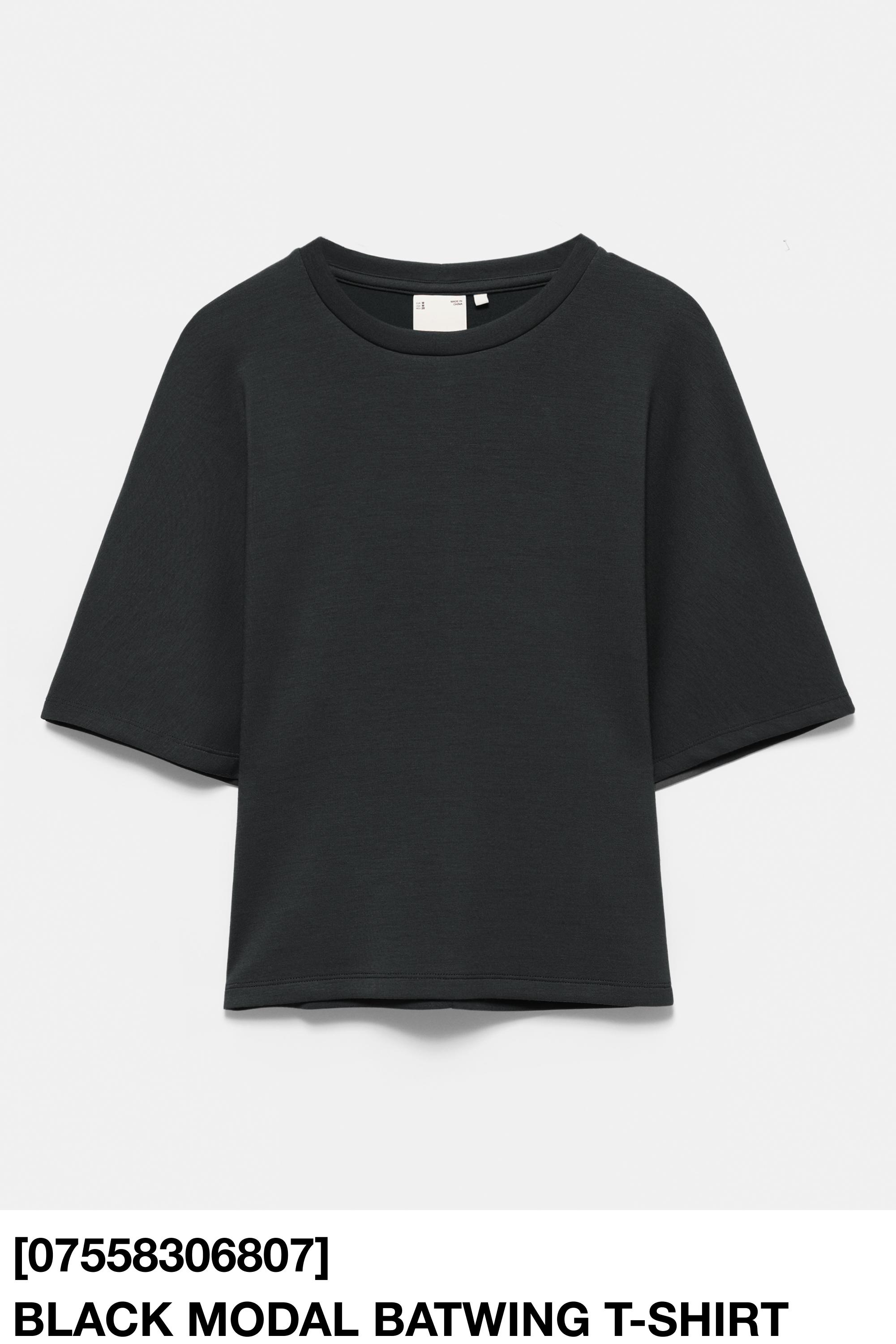 Modal batwing sleeve T-shirt — Anthracite grey