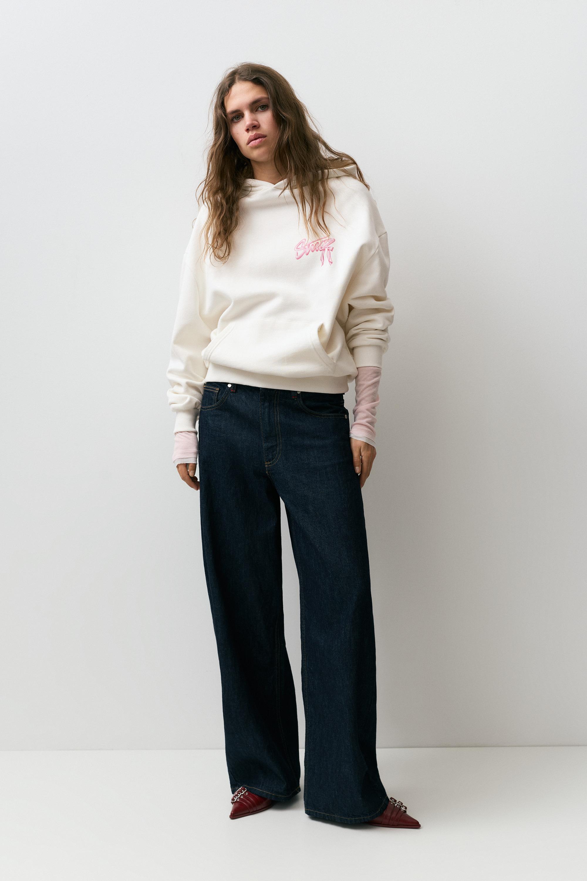 Fiyonk grafikli kapüşonlu sweatshirt - Görsel 8