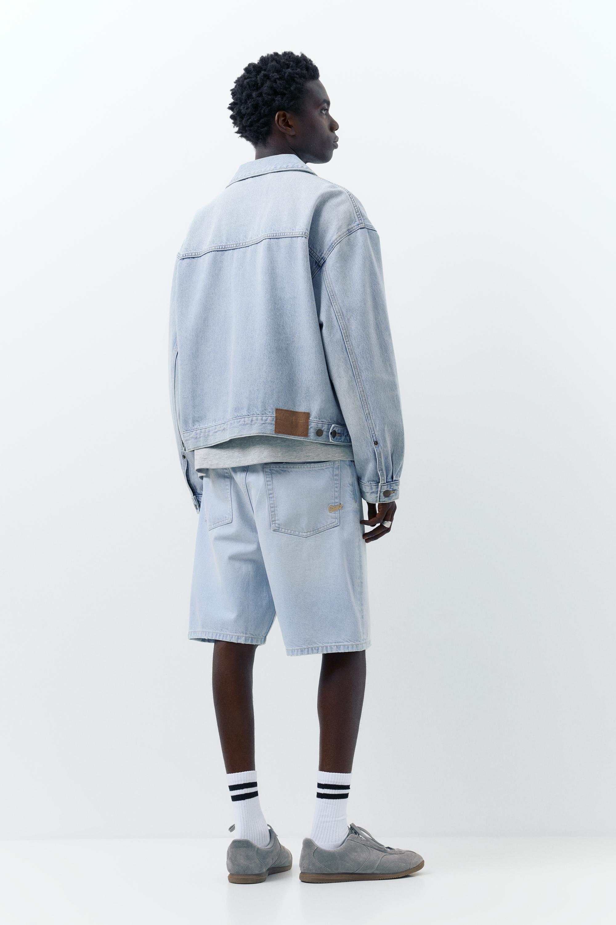 Baggy denim bermuda - Görsel 100
