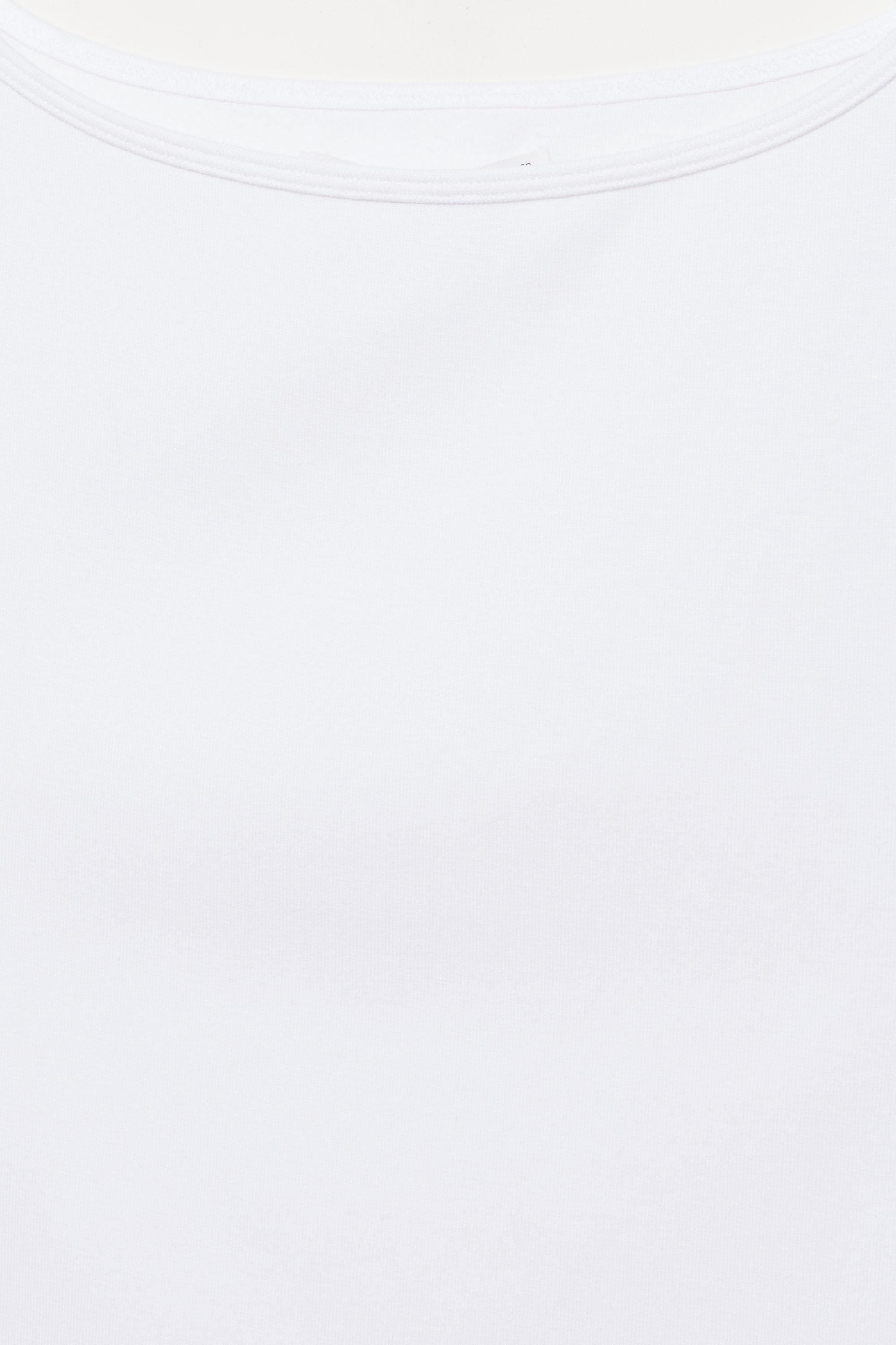 Boat neck tank top — White