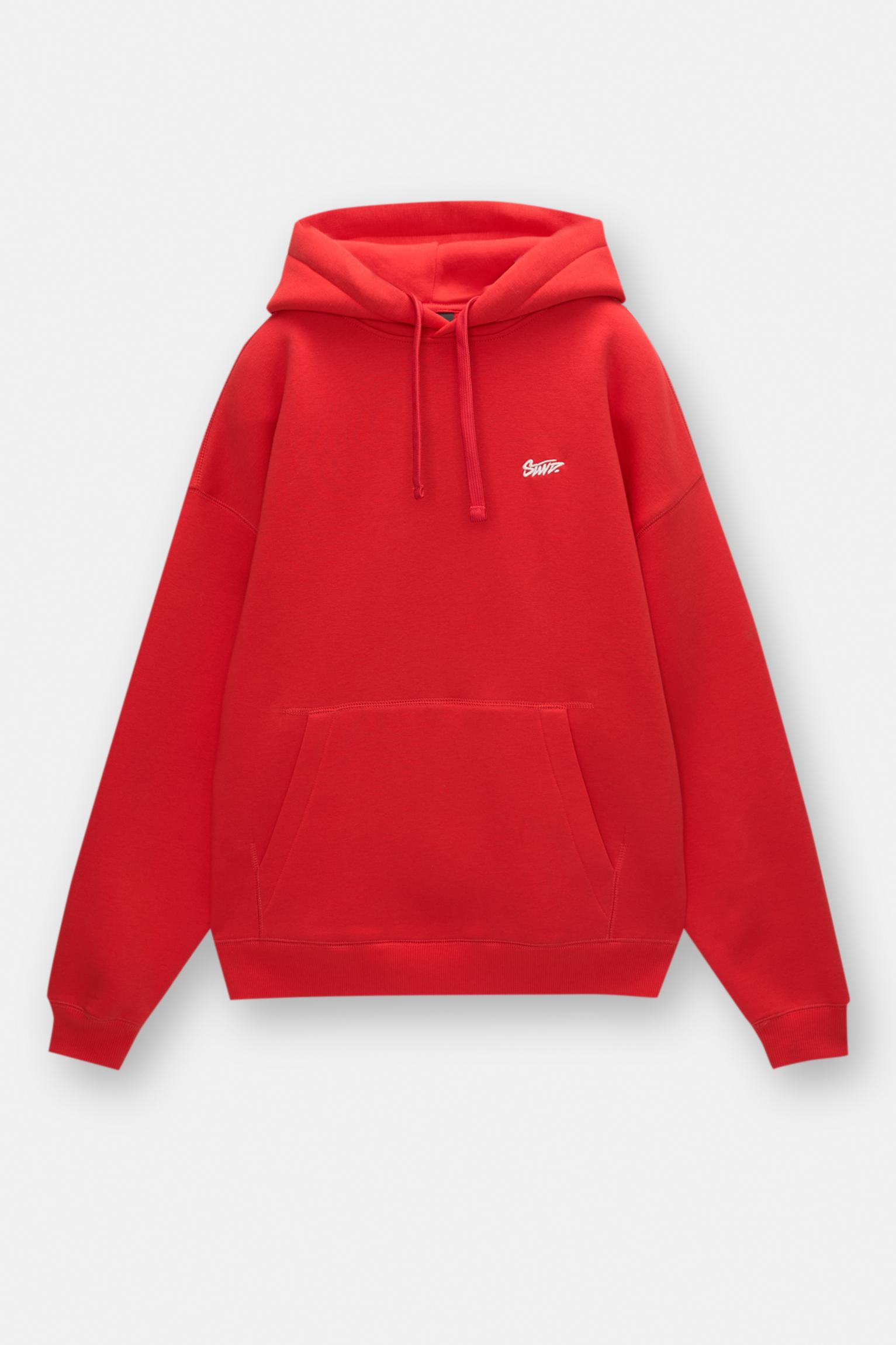 Sudadera roja pull and bear online