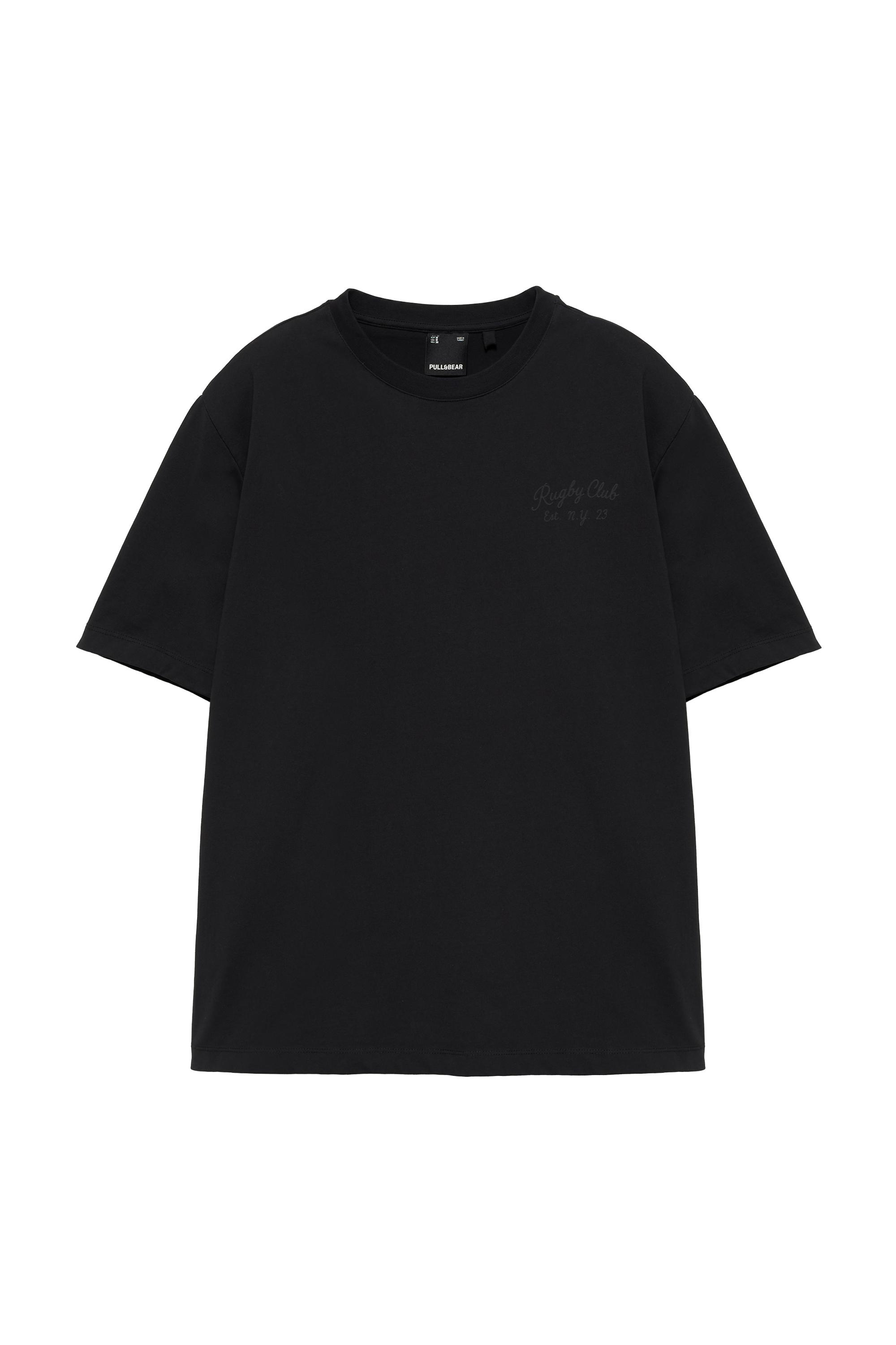 Pull&Bear Nakışlı regular fit tişört görsel 2