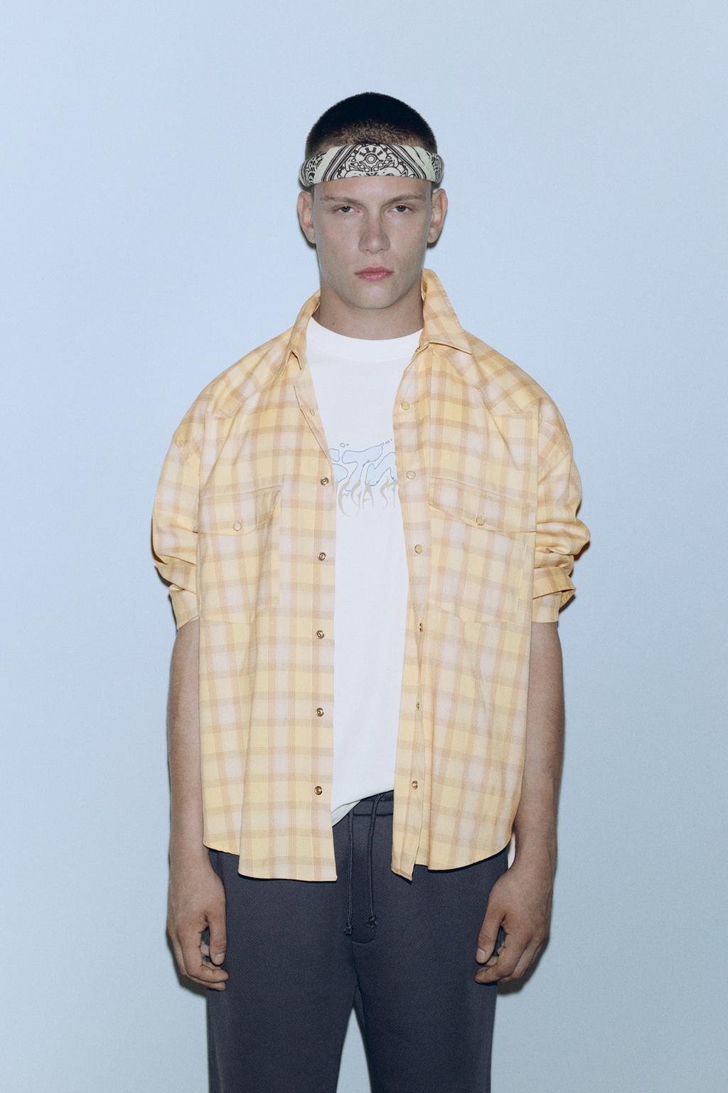 Long sleeve check shirt with pockets