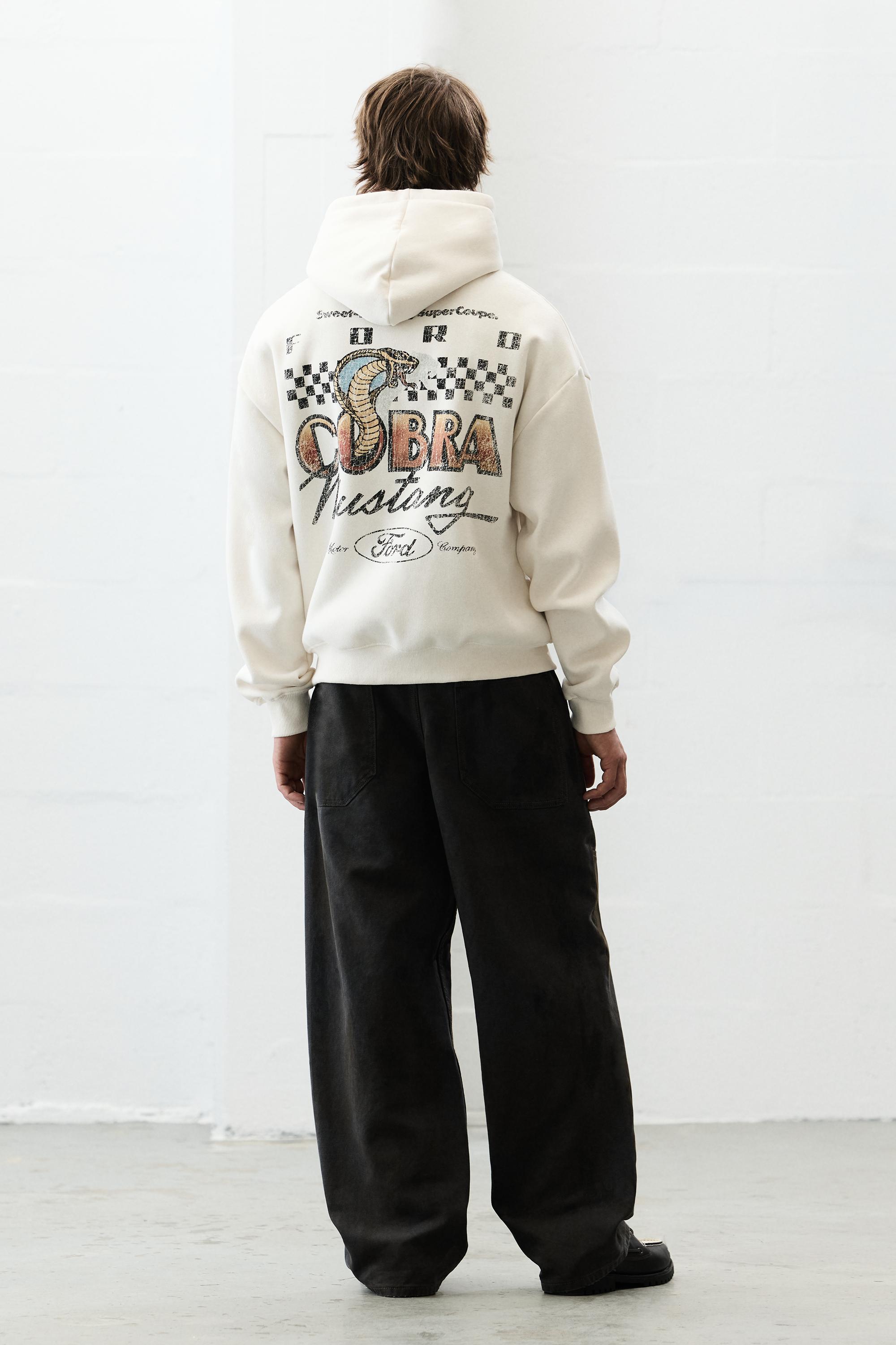 Pull&Bear Ford Cobra kapüşonlu sweatshirt görsel 8