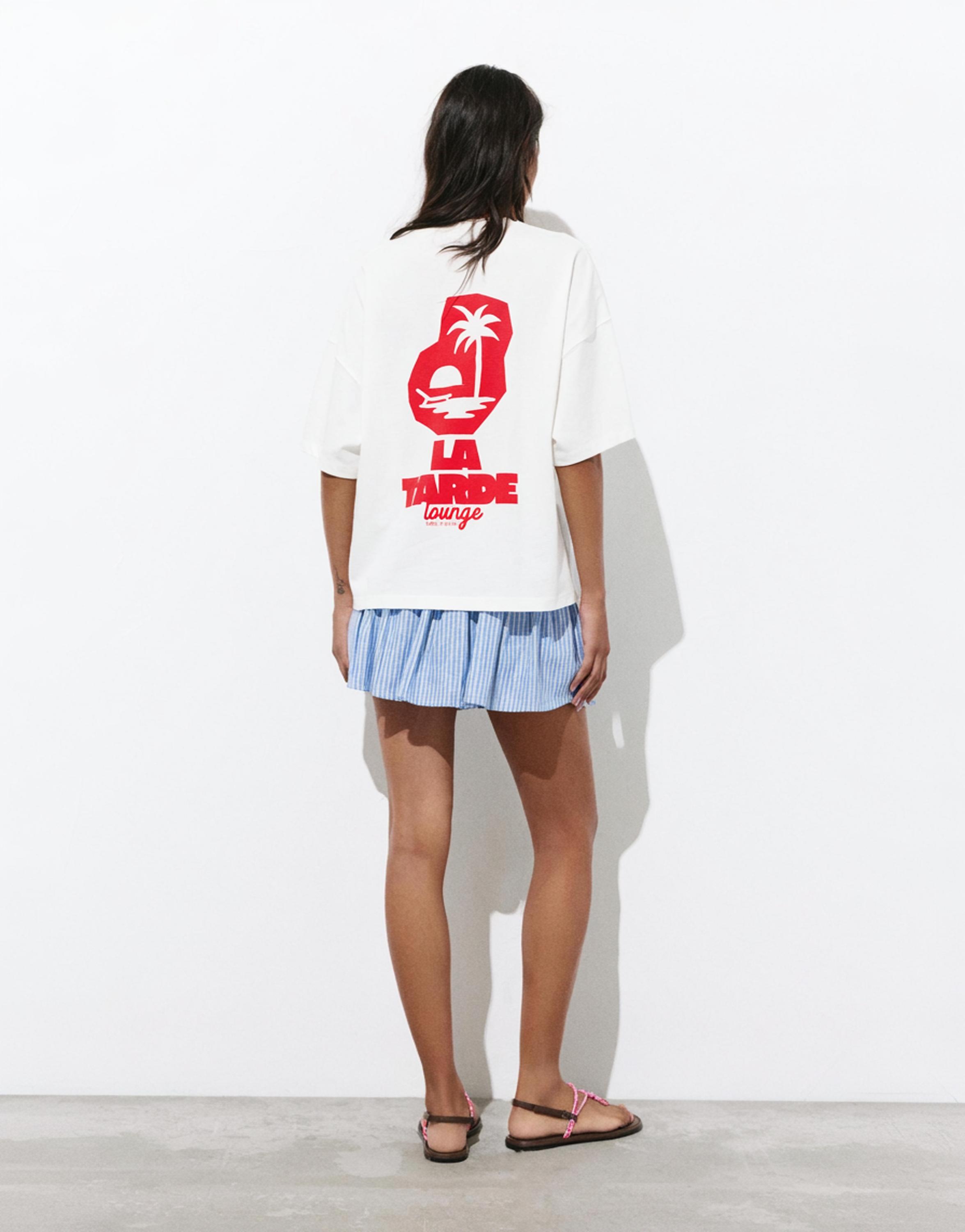 La Tarde graphic T-shirt — White