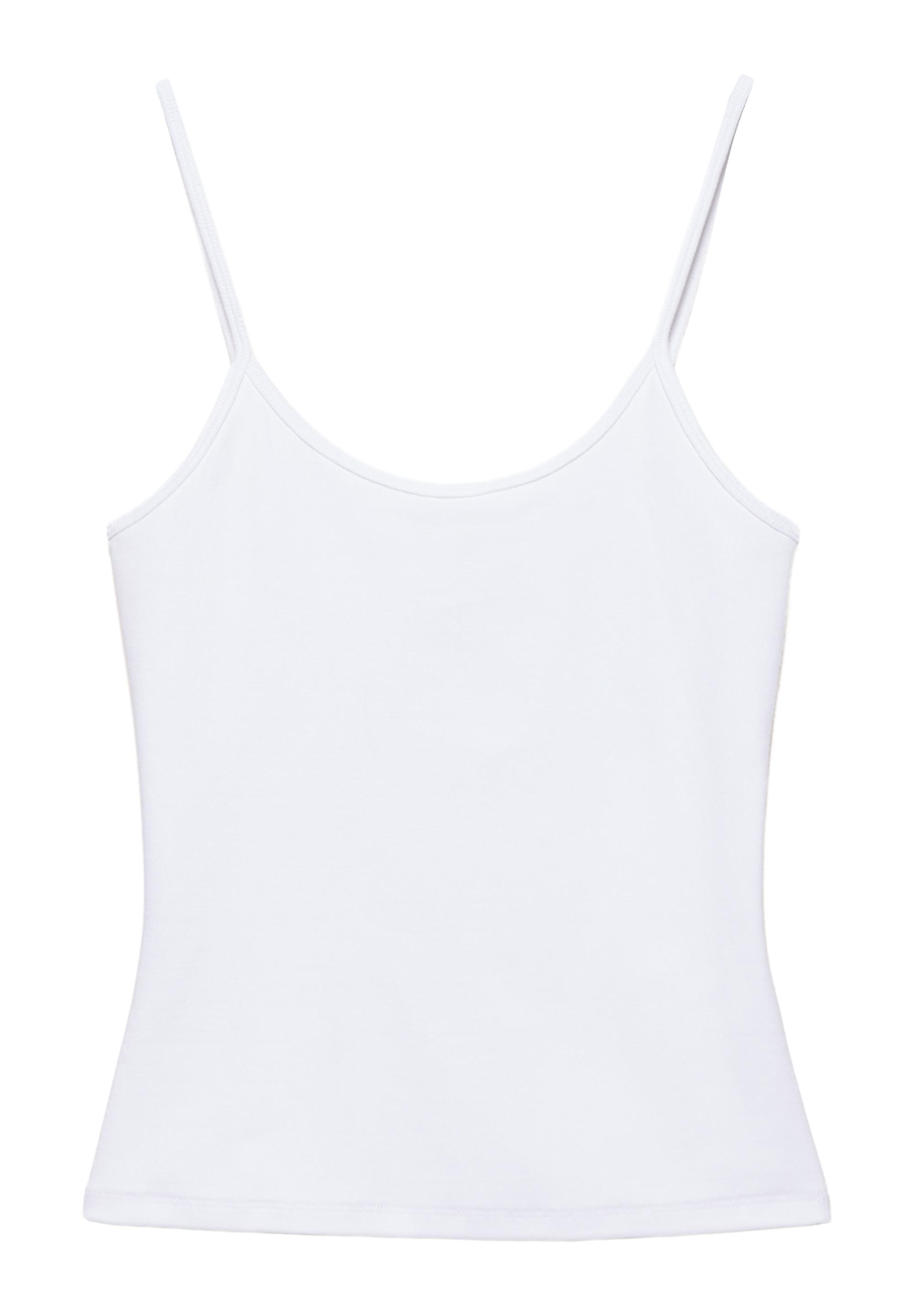 Thin strap top — White