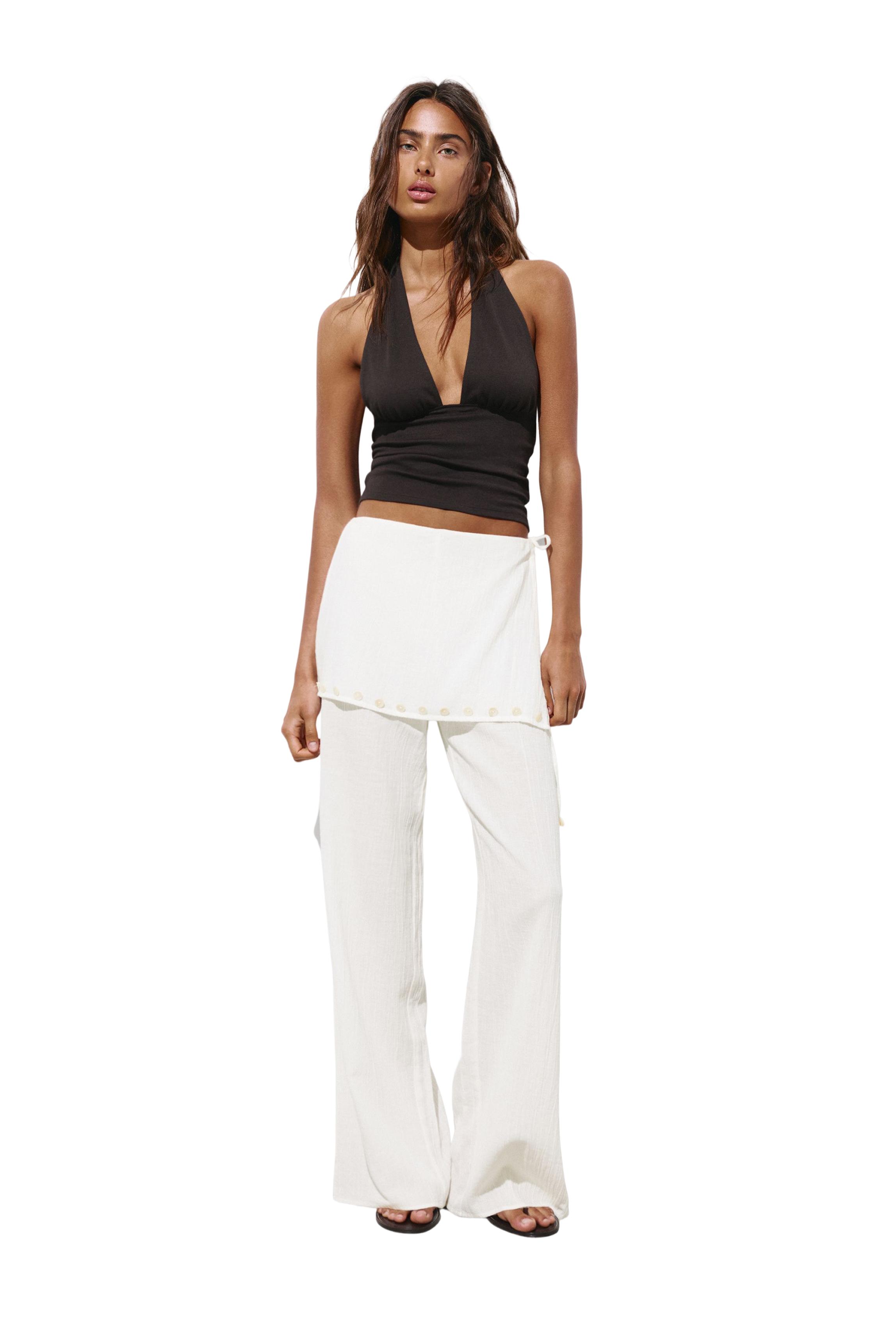 Flowy sarong trousers — Vanilla