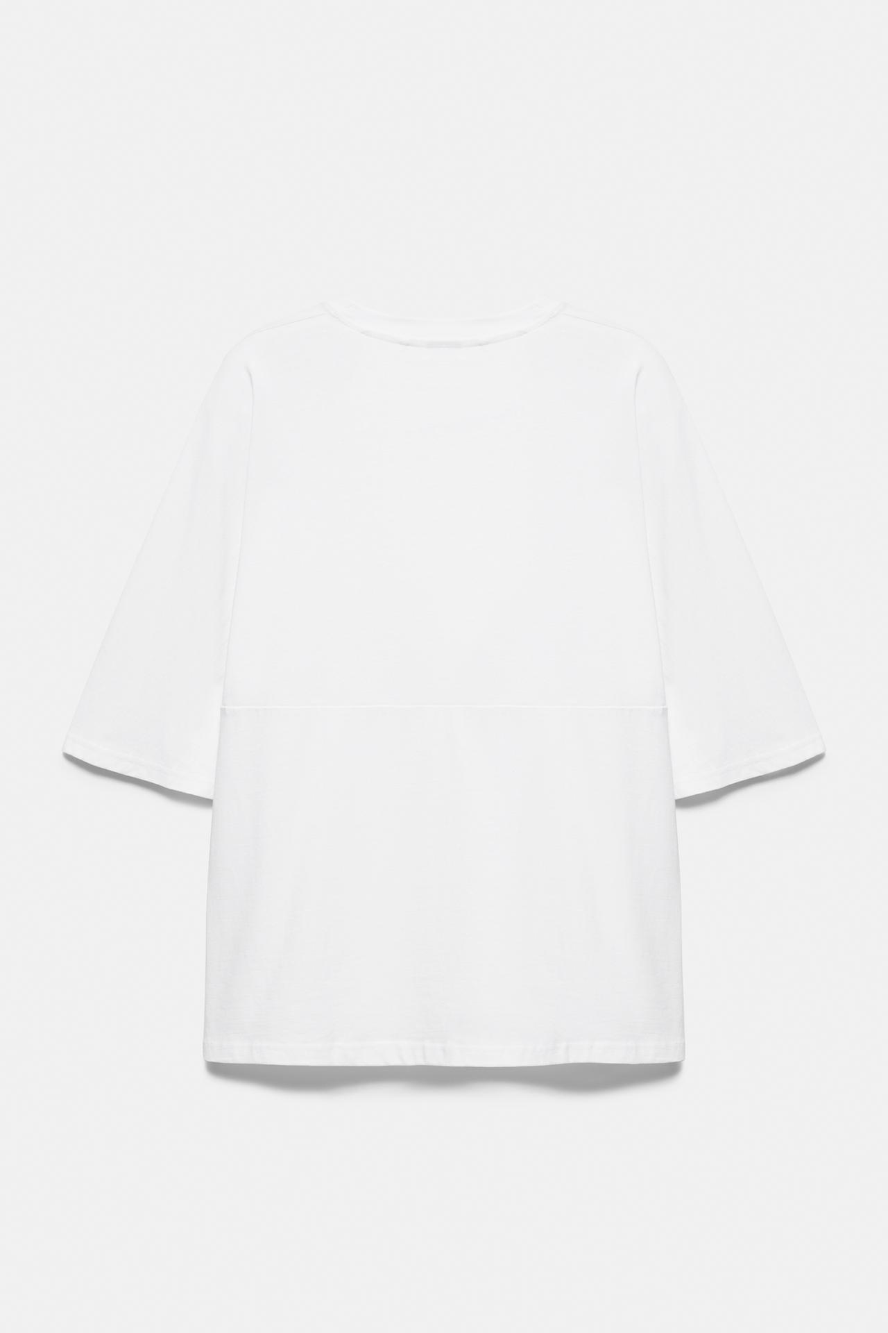 Boxy-fit slogan T-shirt — White