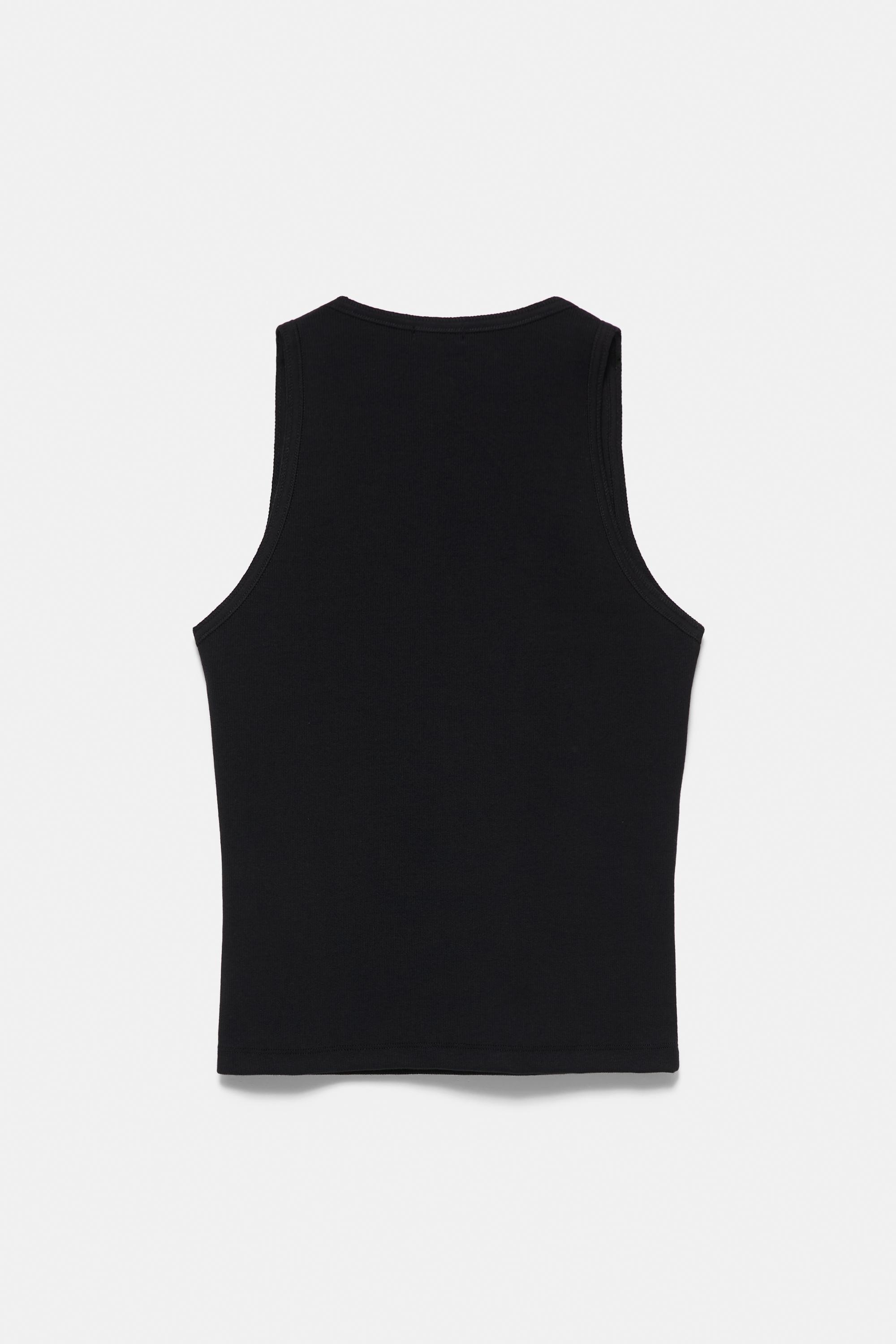 Mallorca rhinestone top — Black
