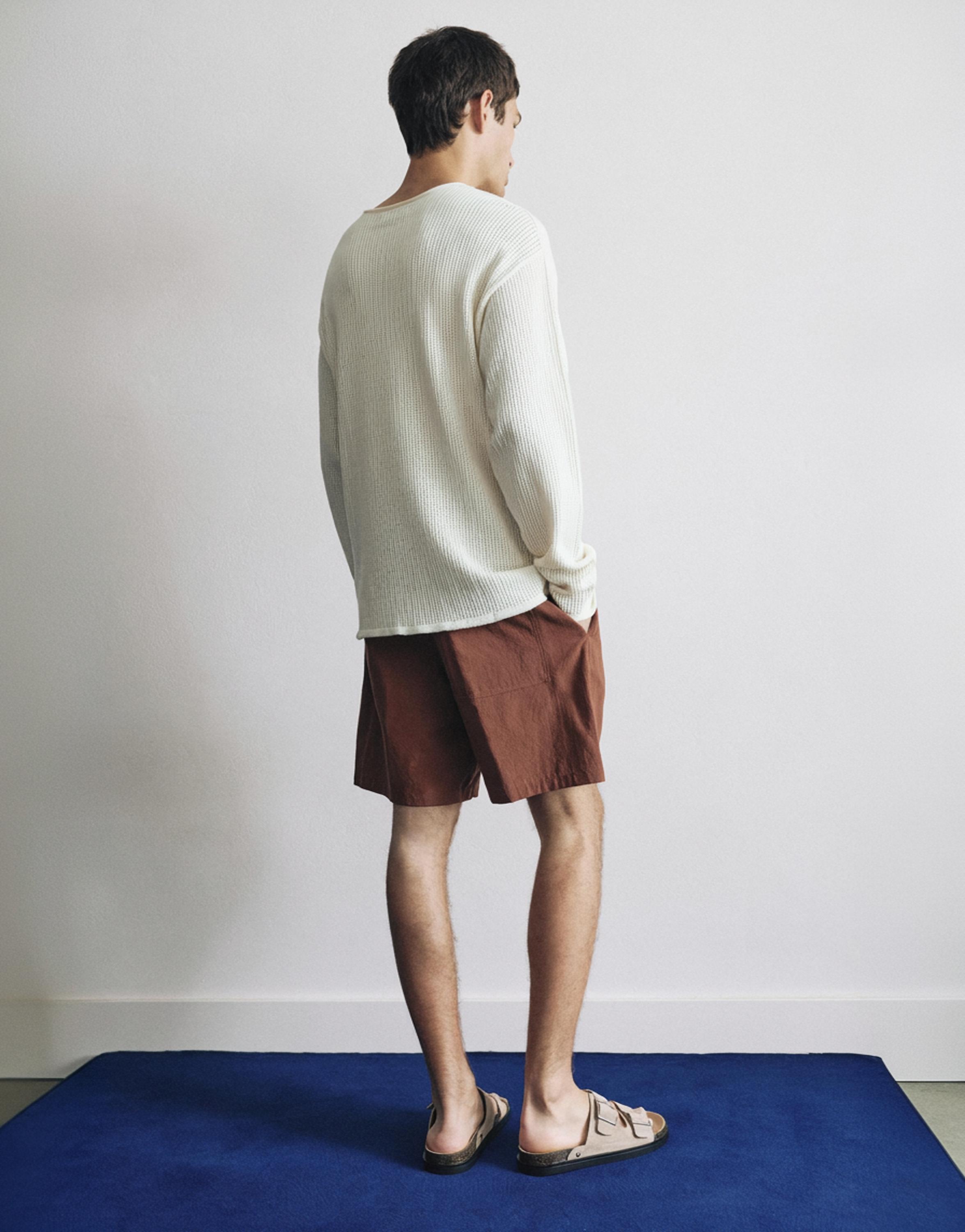 Cutwork knit jumper — Off white