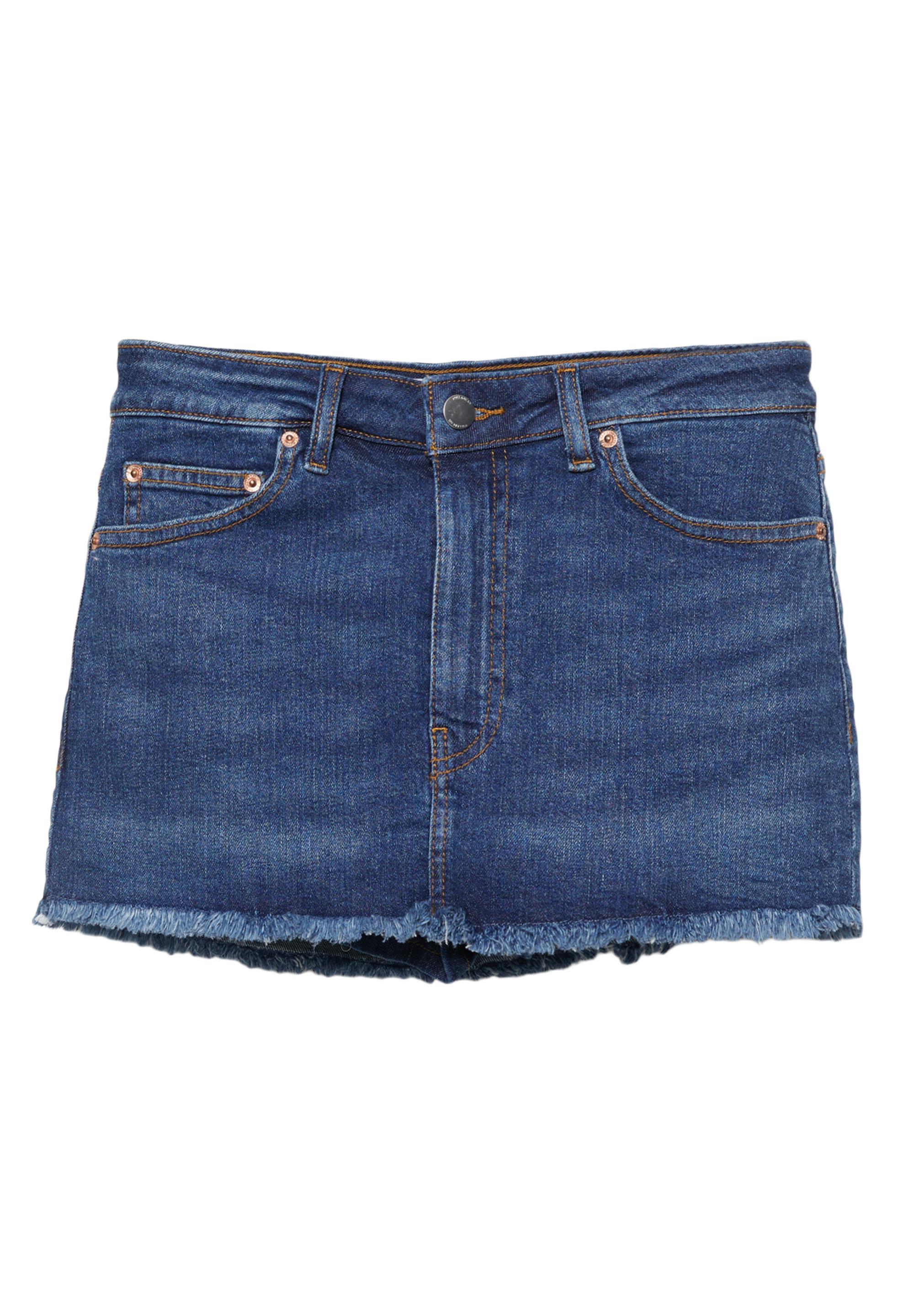 Denim skort — Dark blue