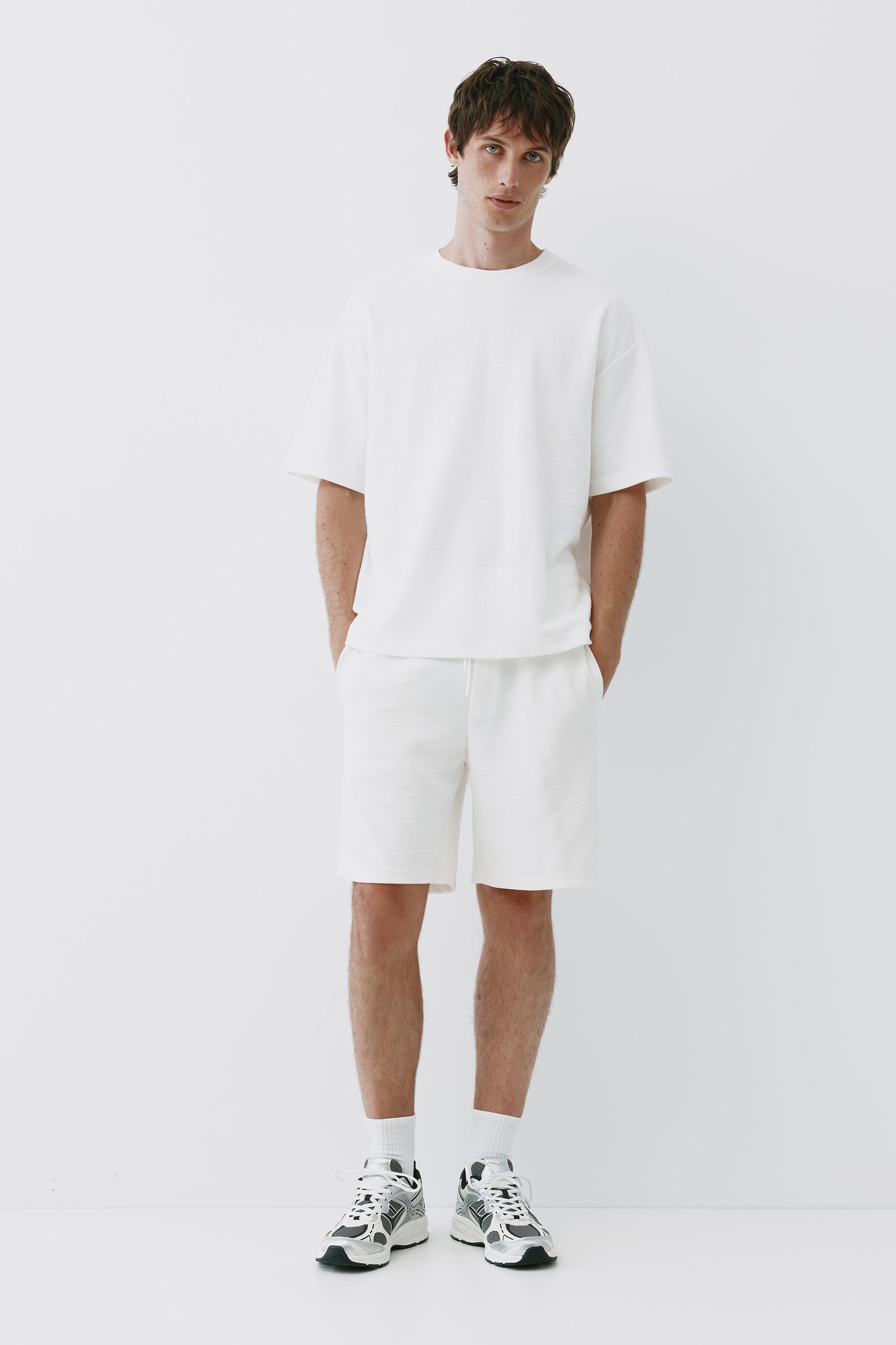 Textured relaxed fit T-shirt — Off white
