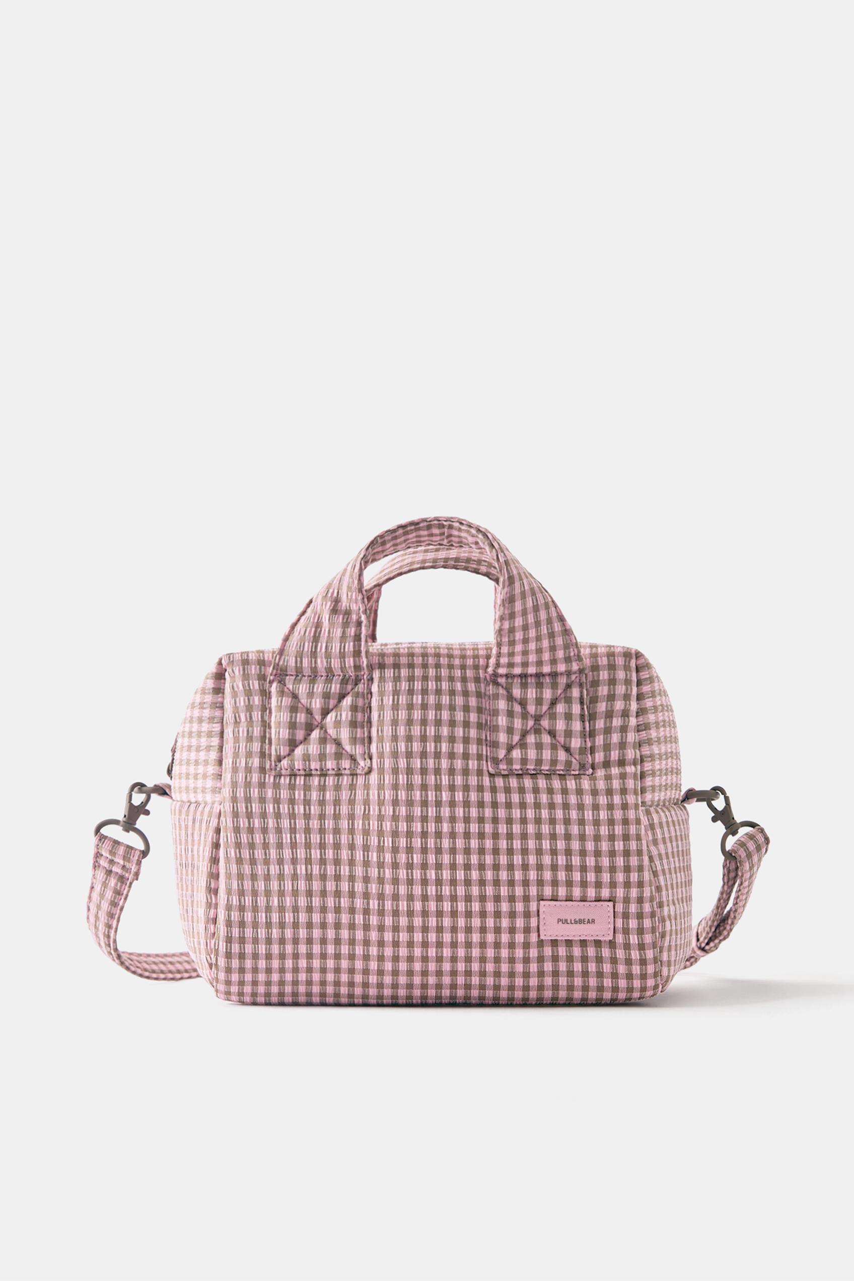 Gingham lunch bag — Pink