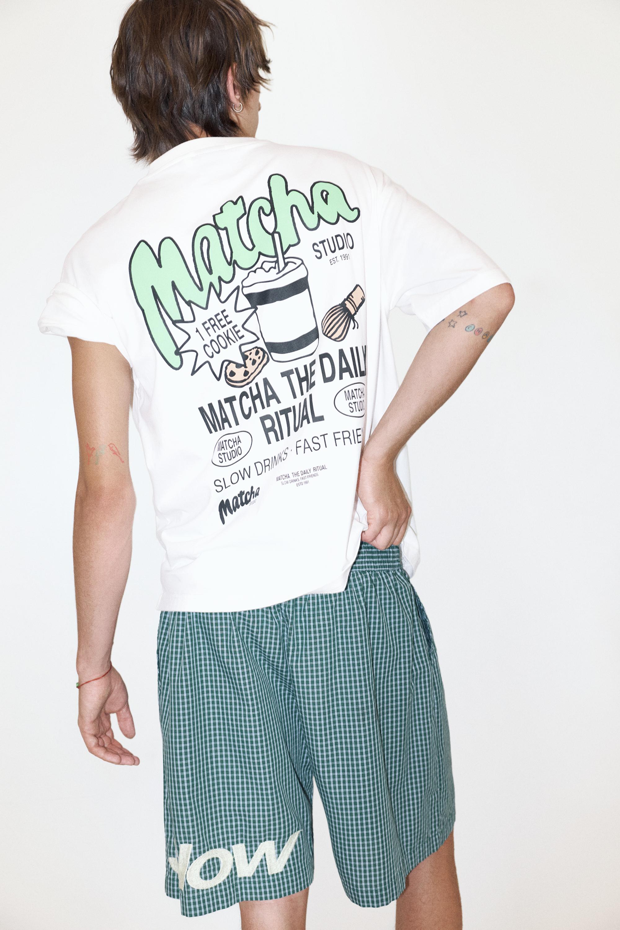 STWD Matcha graphic T-shirt — White