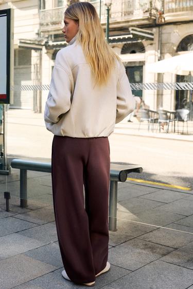 Barrel-leg joggers — Brown 2