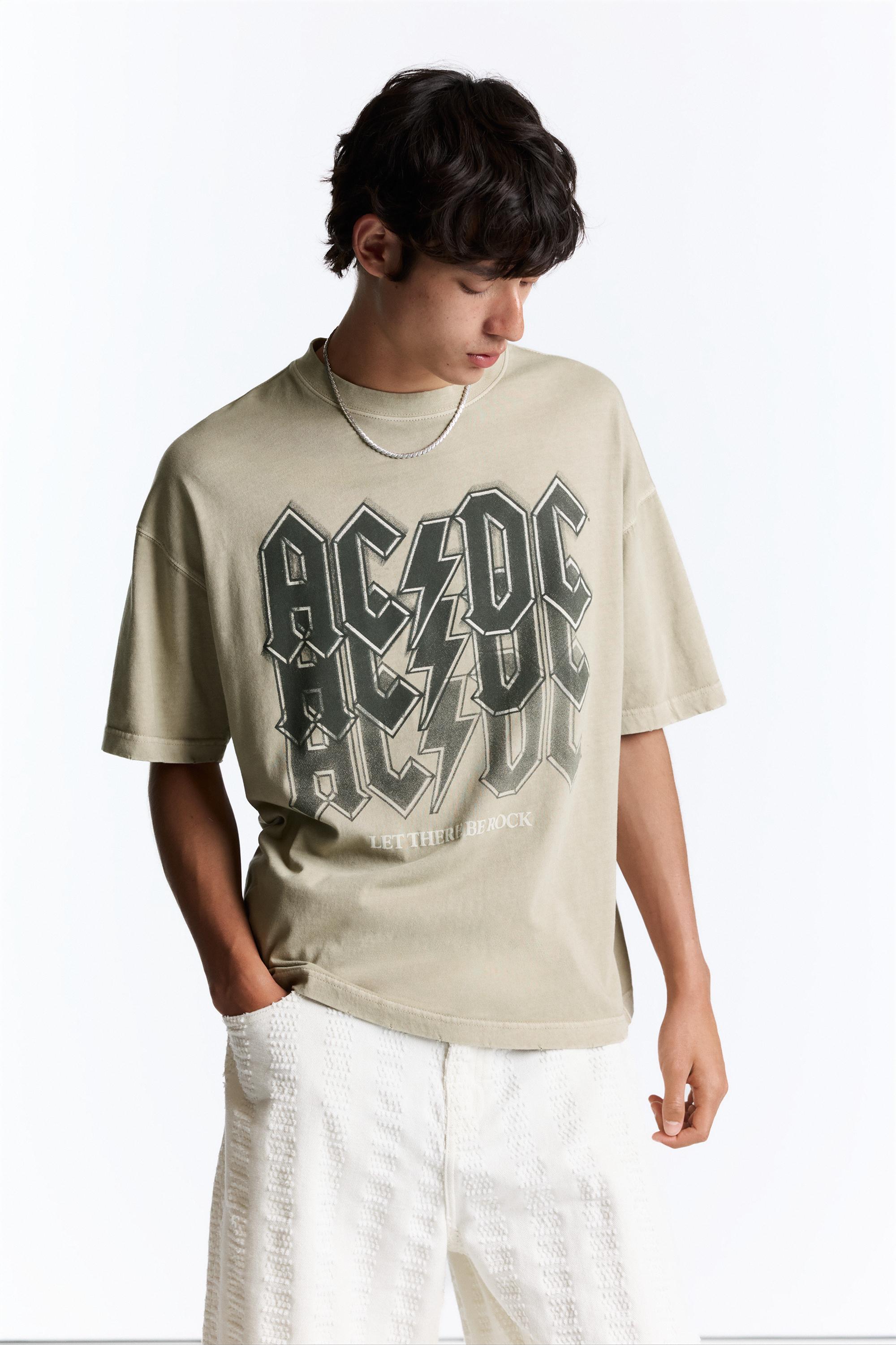 Relaxed fit AC/DC T-shirt — Ecru