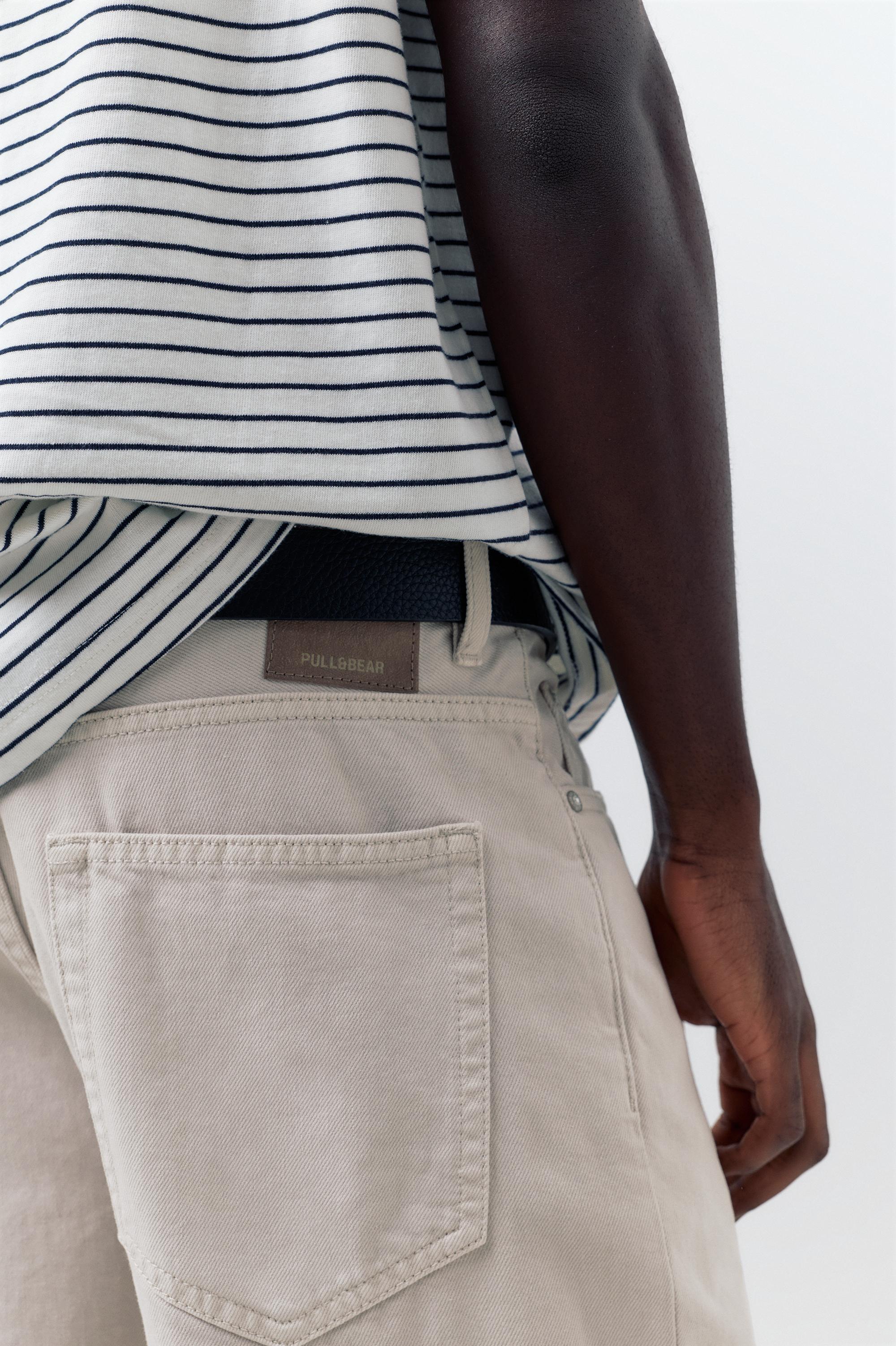 Standard denim Bermuda shorts — Pale grey