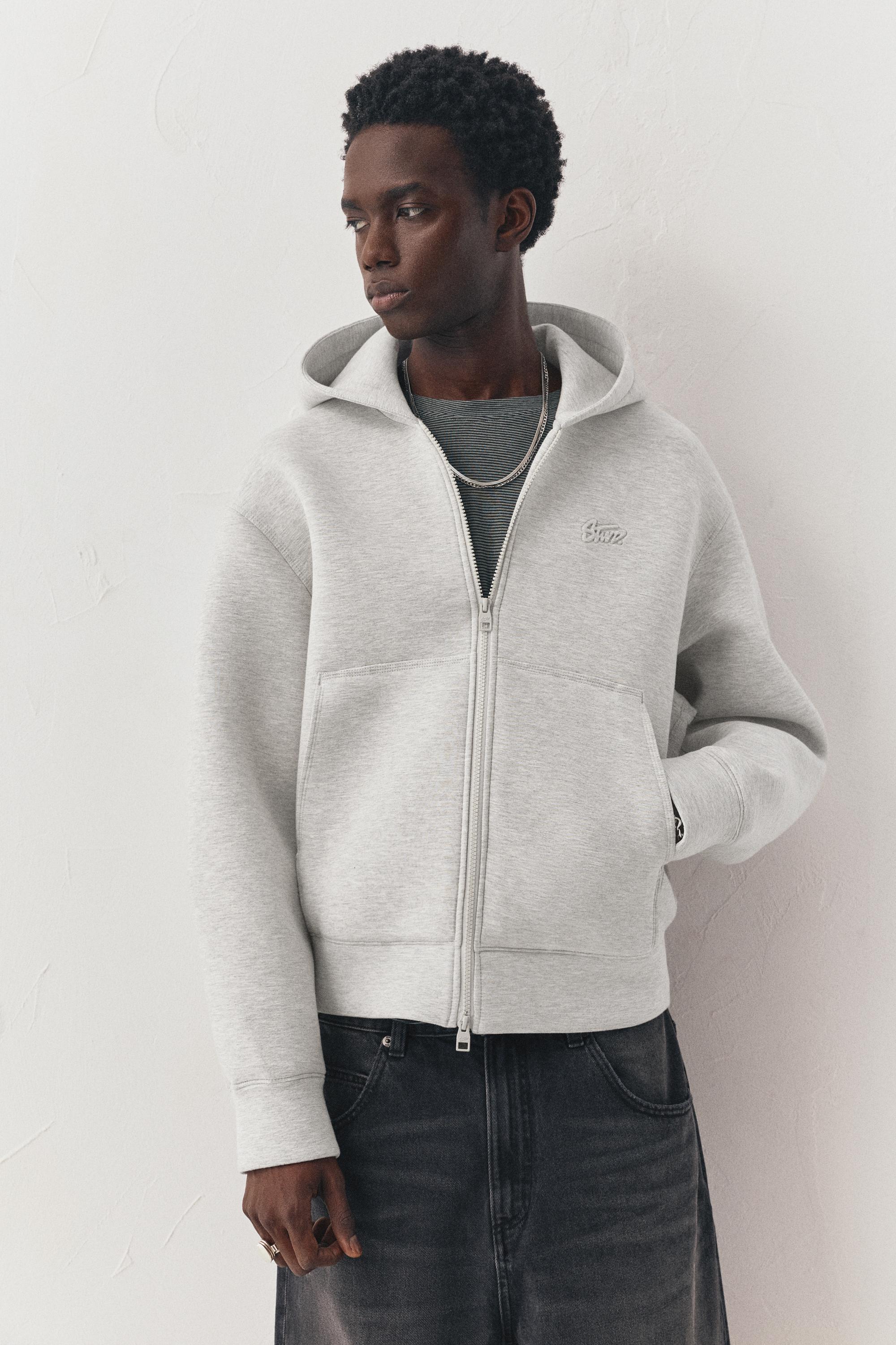 Kapuzenpullover In Neopren-Optik