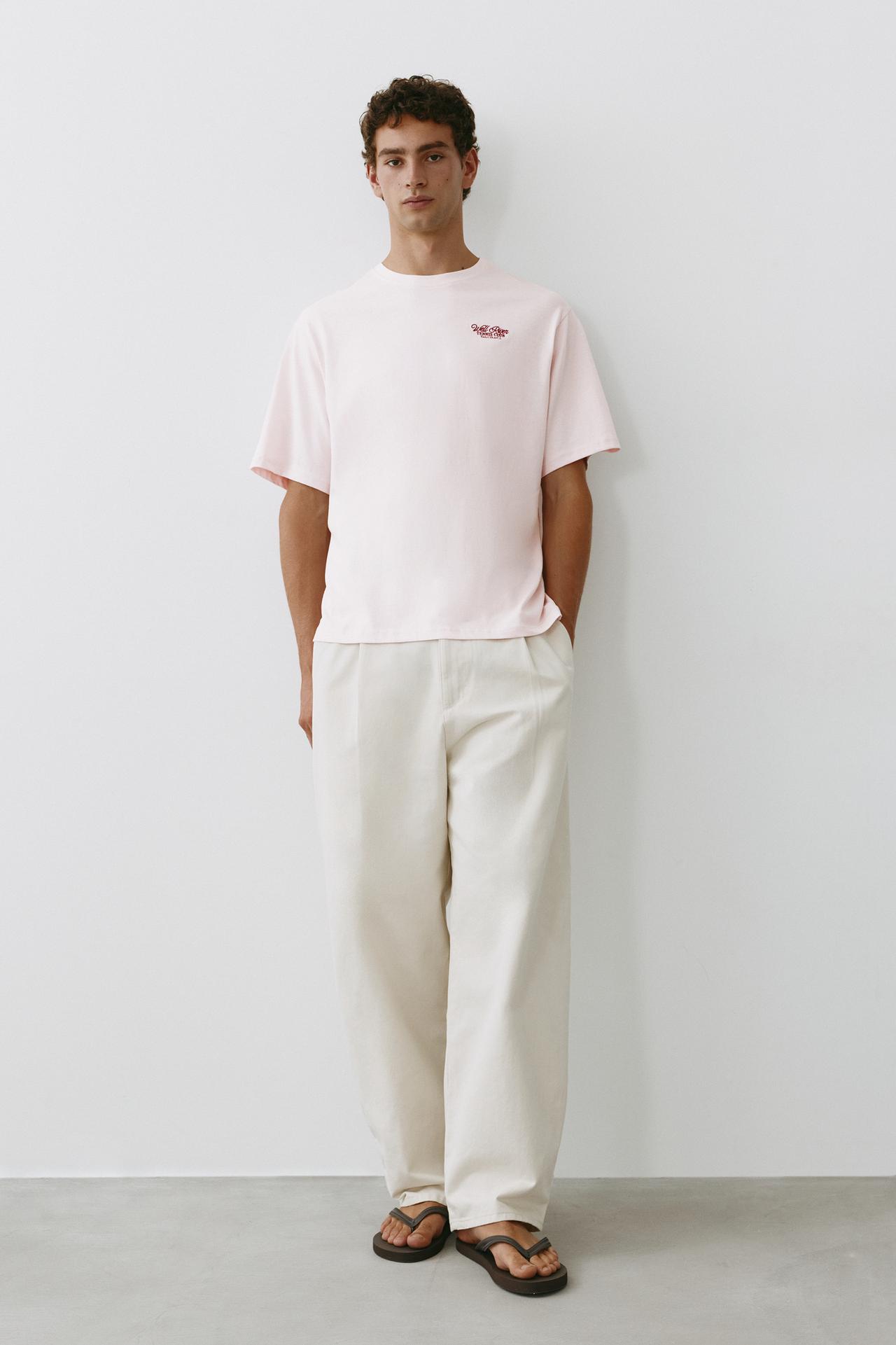 Tennis Club graphic T-shirt — Pink