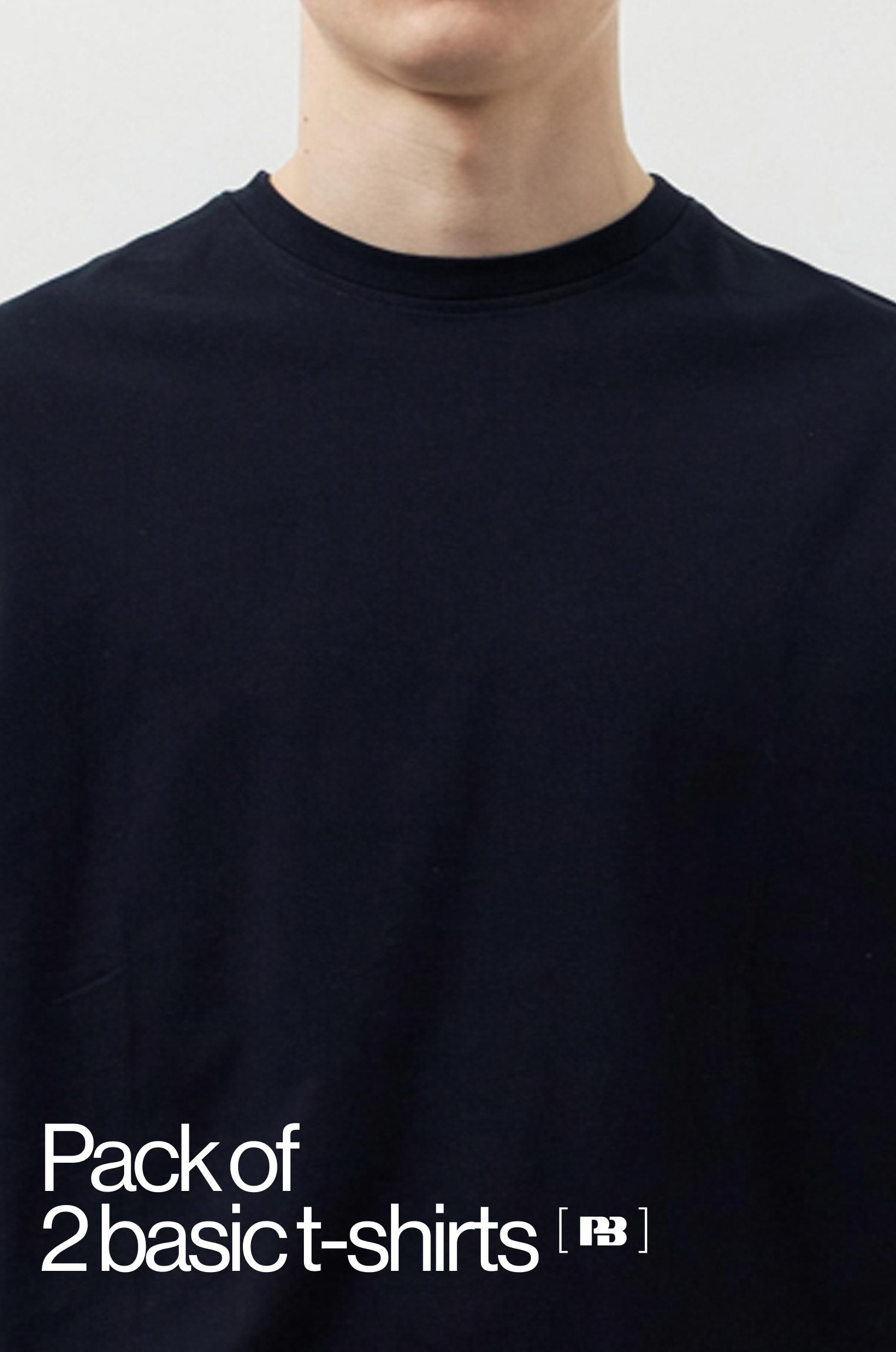 2-pack of basic T-shirts — White/Black