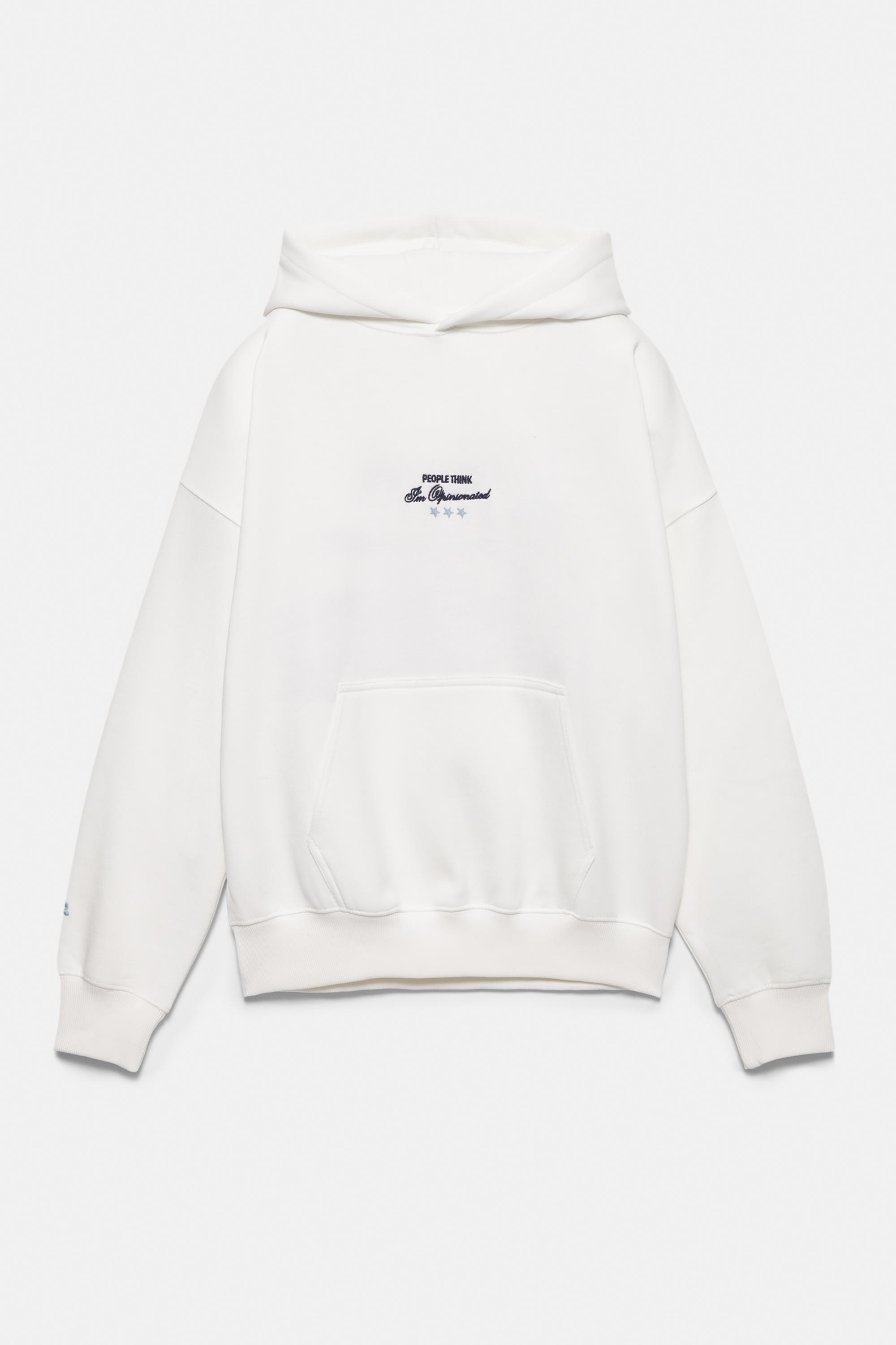 İşlemeli yıldız kapüşonlu sweatshirt - Görsel 5