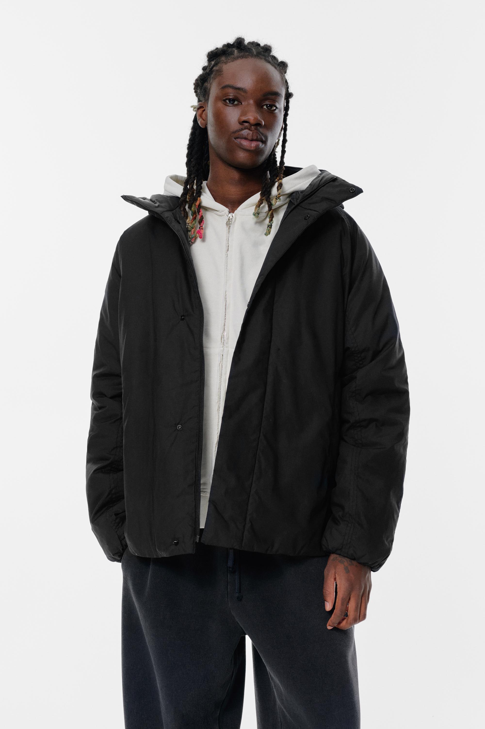 Gesteppter Regenmantel Mit Kapuze